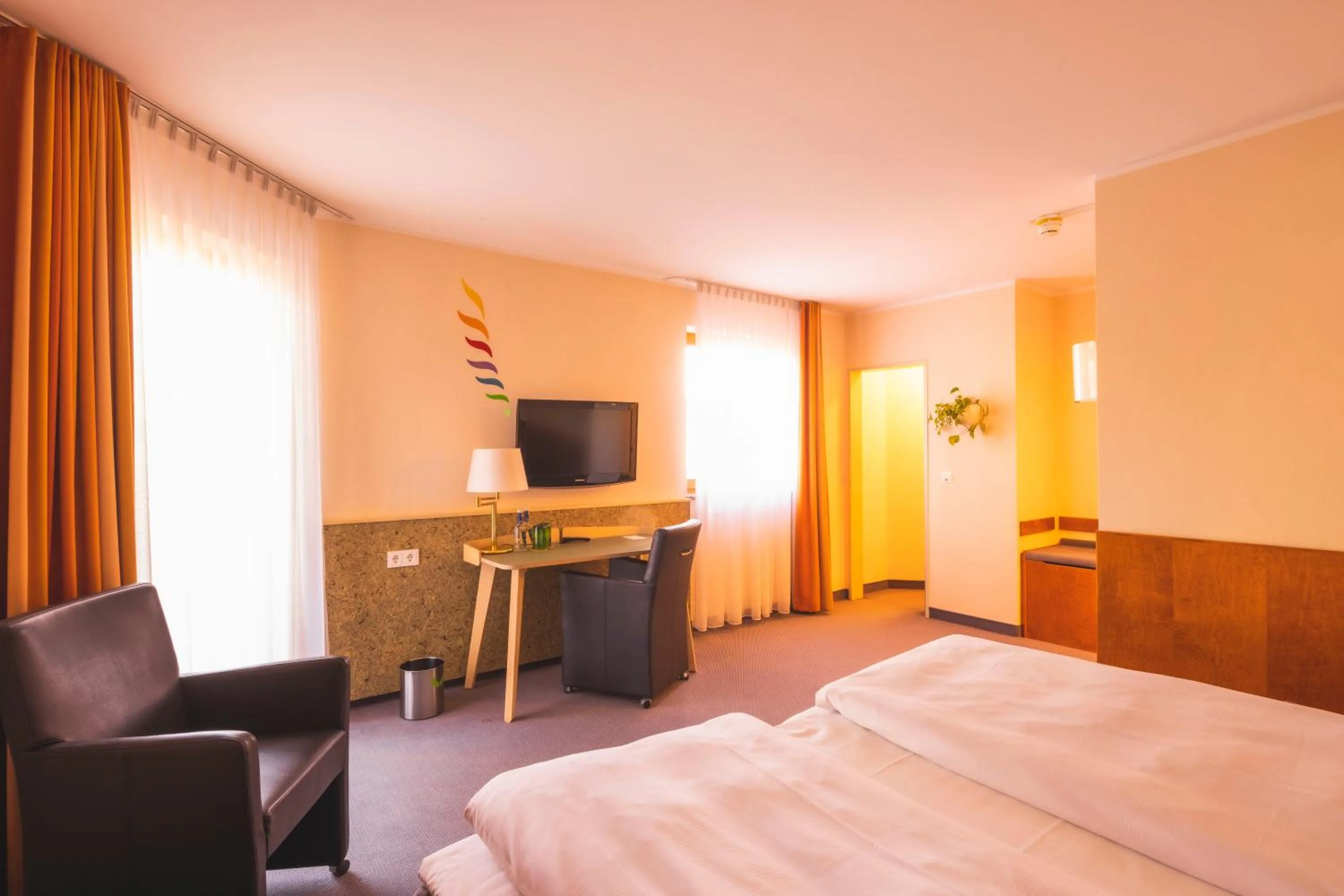 Decorative detail, Bed in Hotel Luise