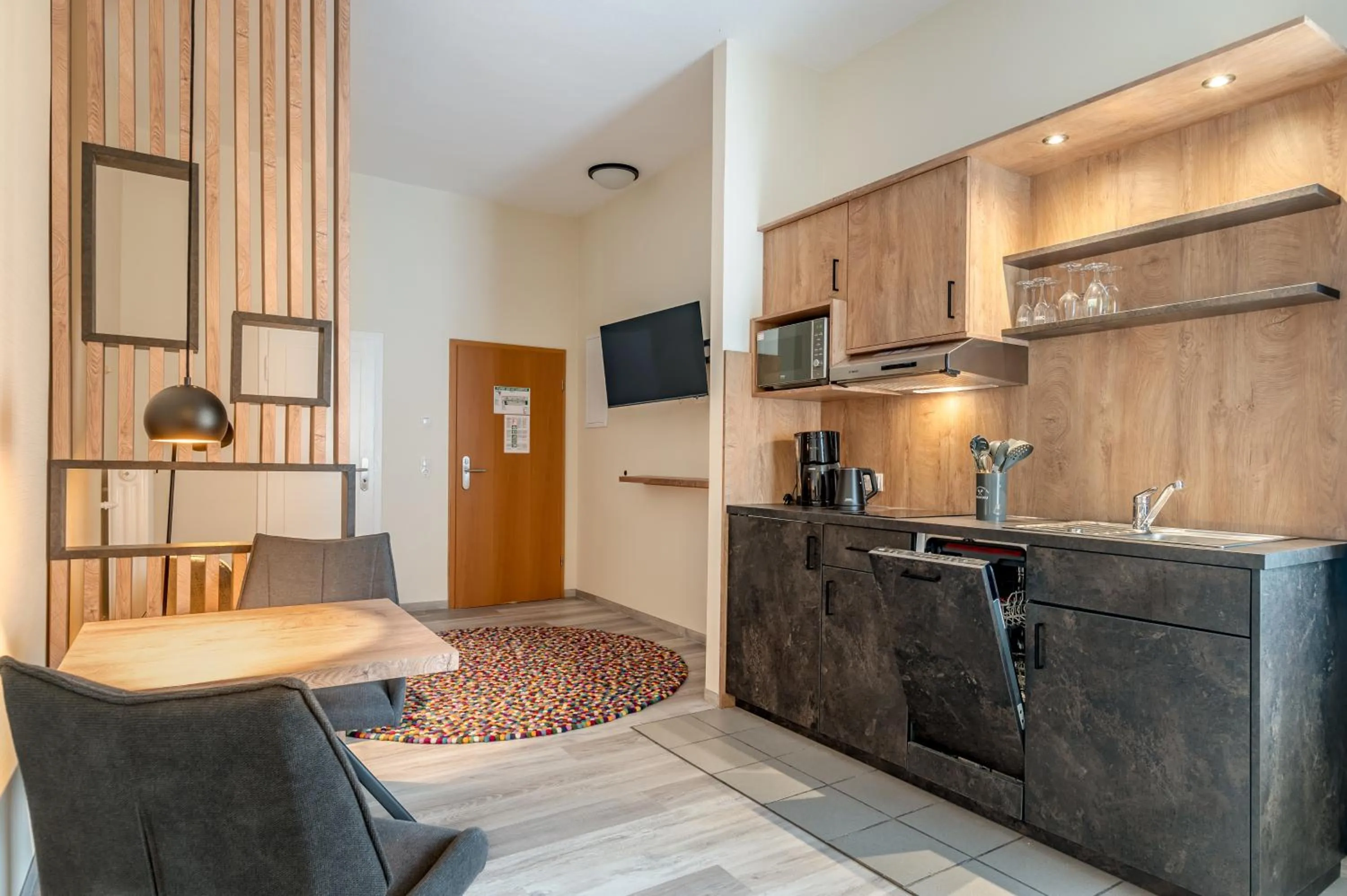 Kitchen or kitchenette in Hotel Esplanade Dortmund