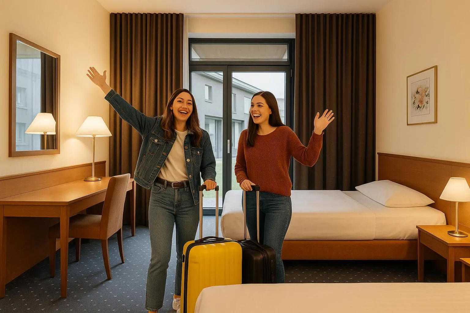 Bed in Plaza Hotel & Living Frankfurt