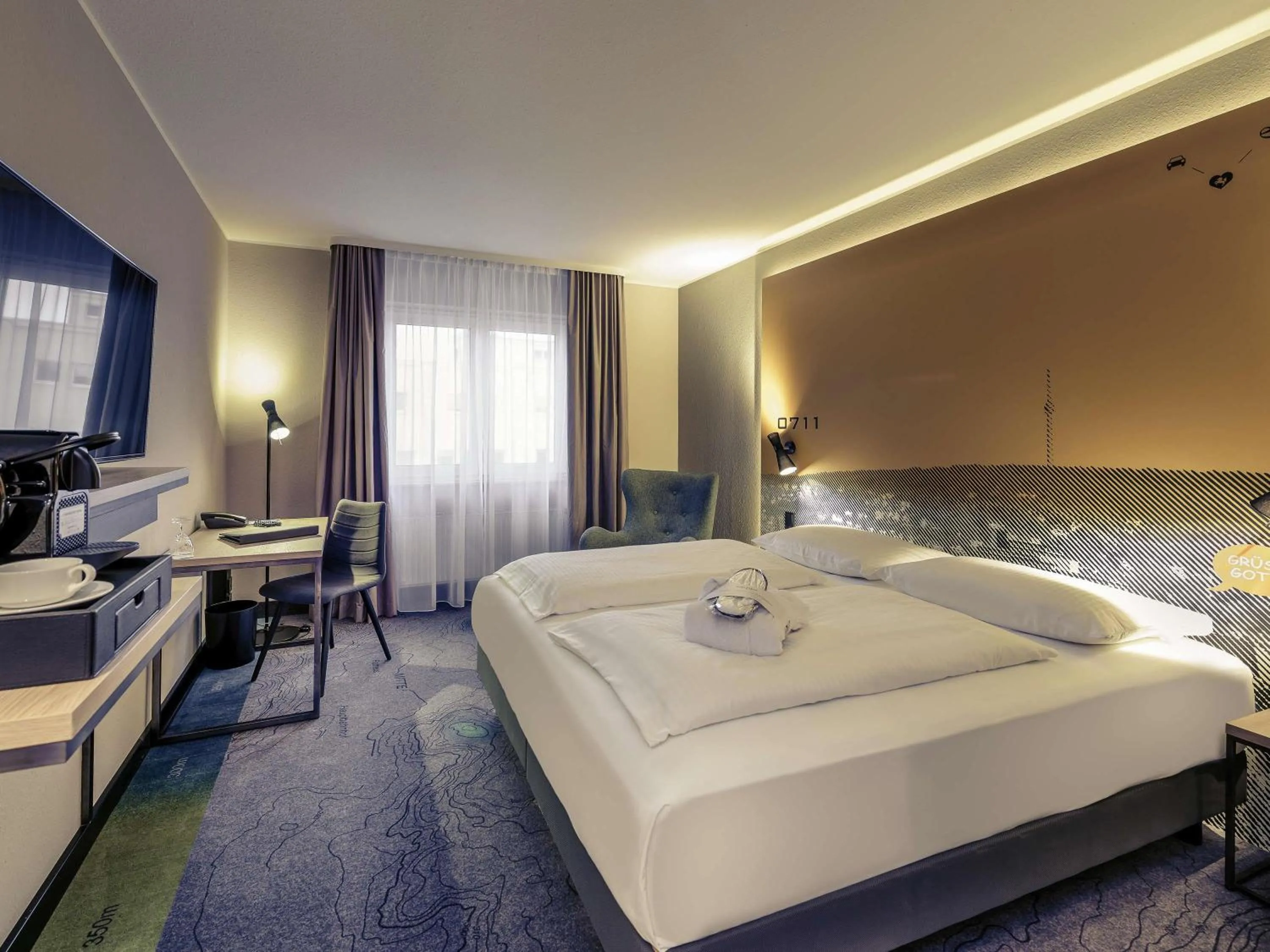 Bedroom, Bed in Mercure Stuttgart Zuffenhausen