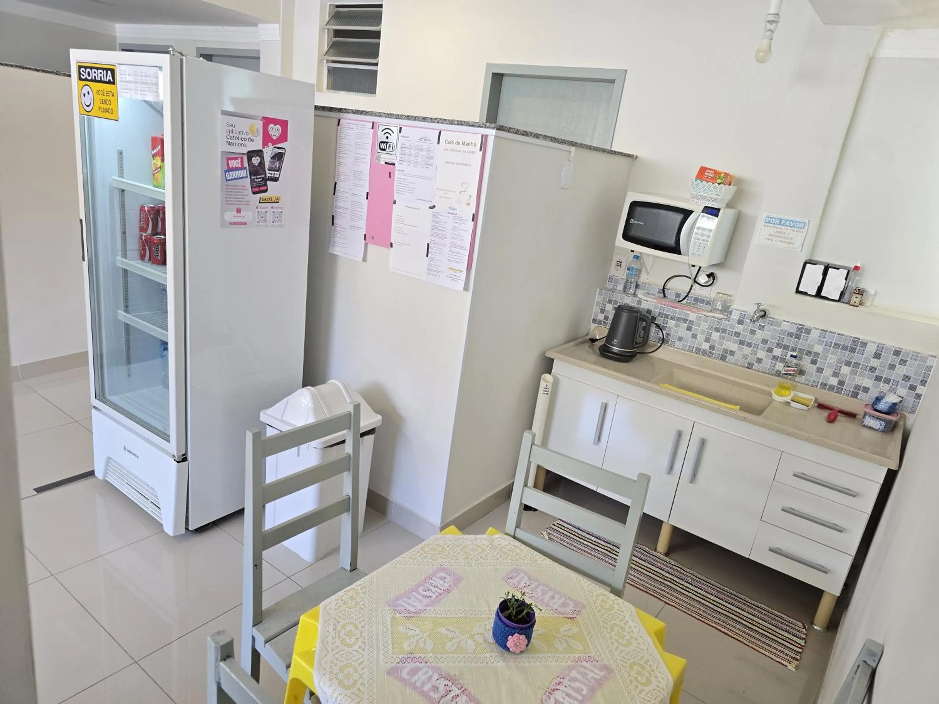 Kitchen or kitchenette in Pousada Boa Vista