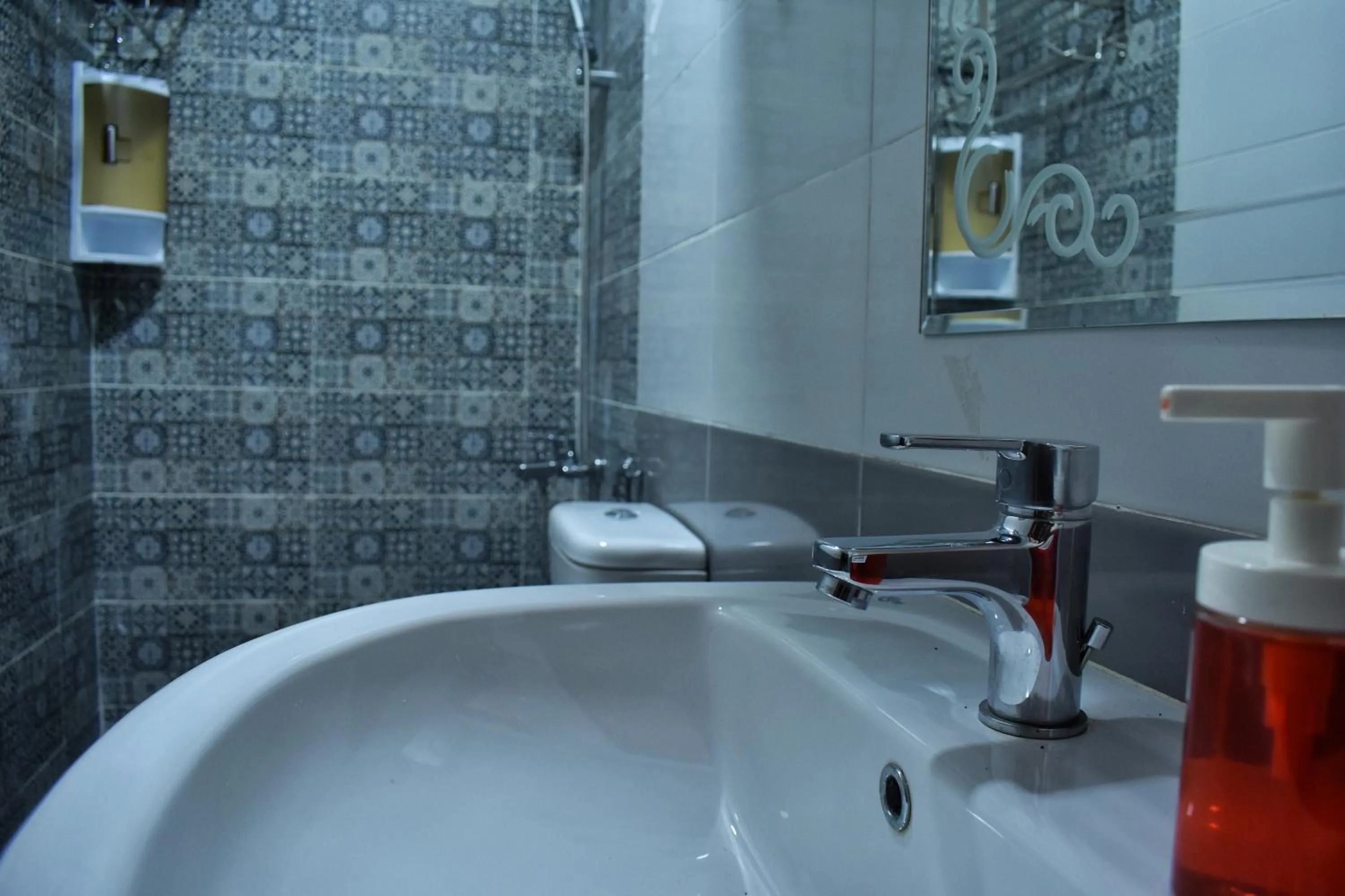 Bathroom in columbia sky city hotel