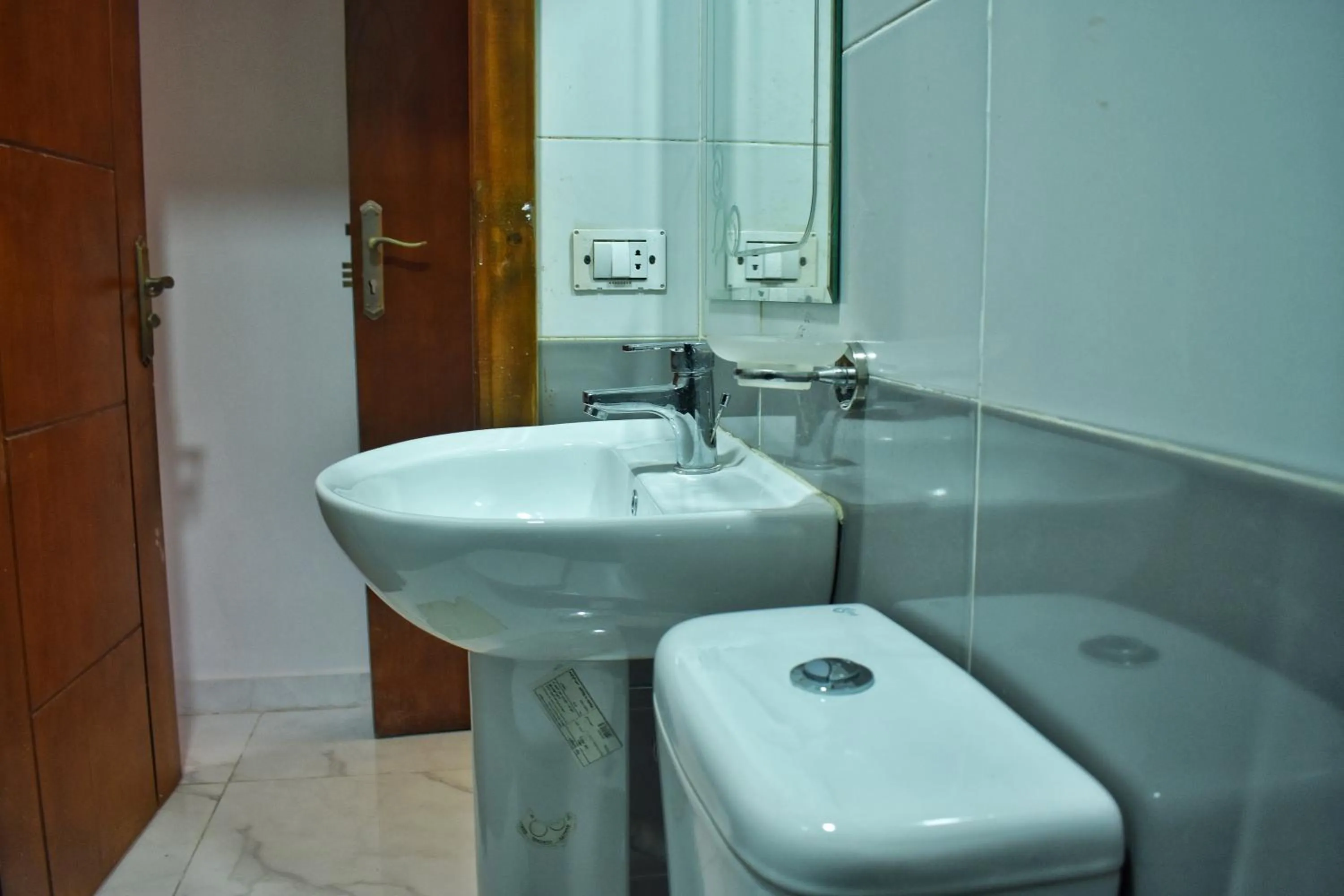 Bathroom in columbia sky city hotel