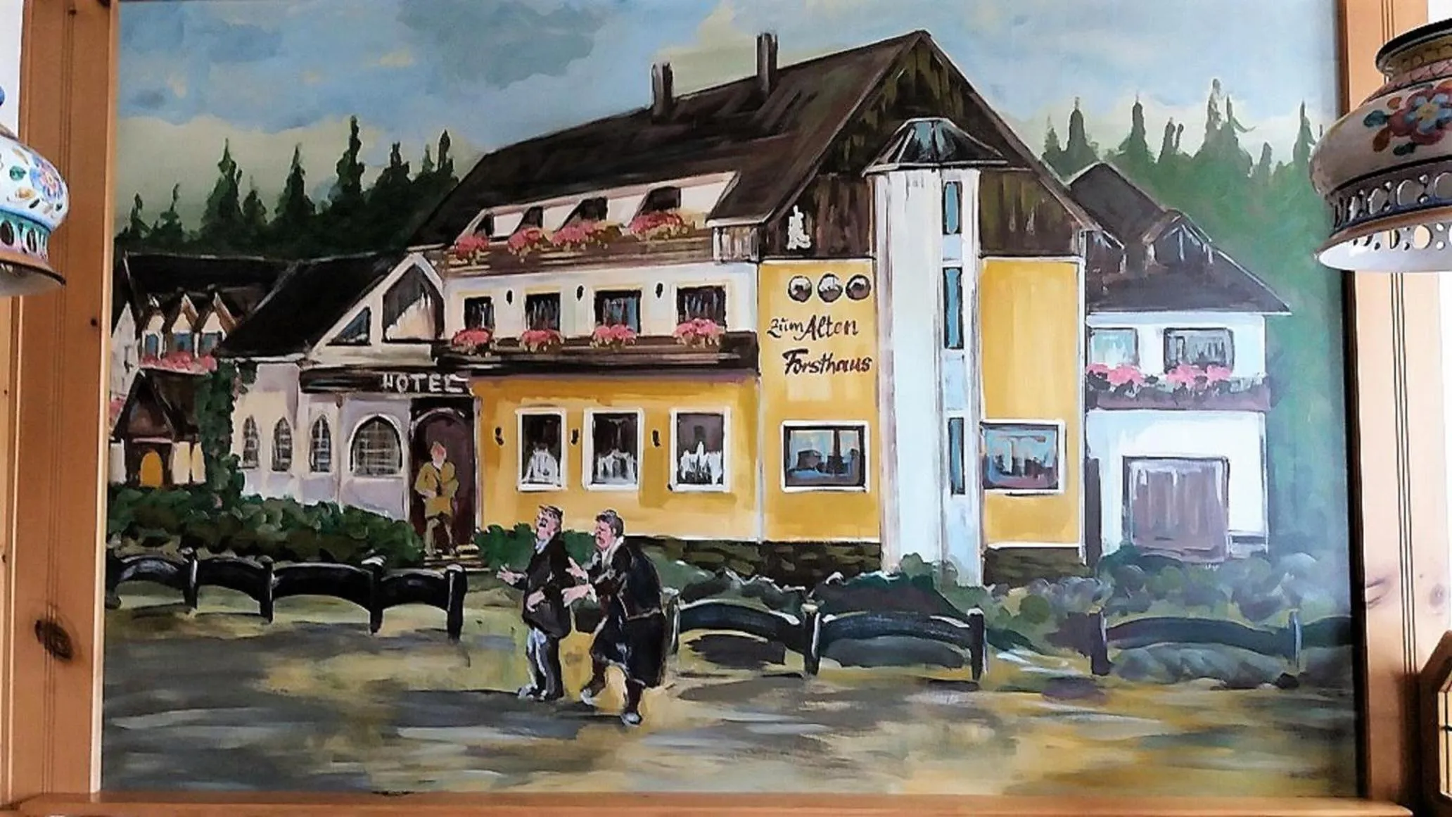 Lounge or bar in Land-gut-Hotel Zum alten Forsthaus - Aufladestation für Elektroautos