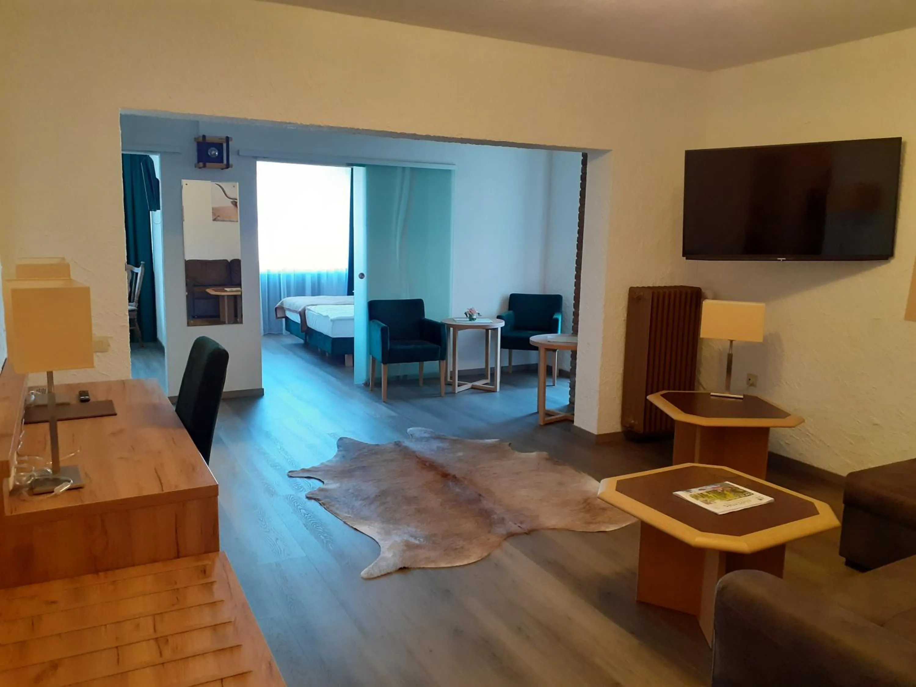 TV and multimedia in Land-gut-Hotel Zum alten Forsthaus - Aufladestation für Elektroautos