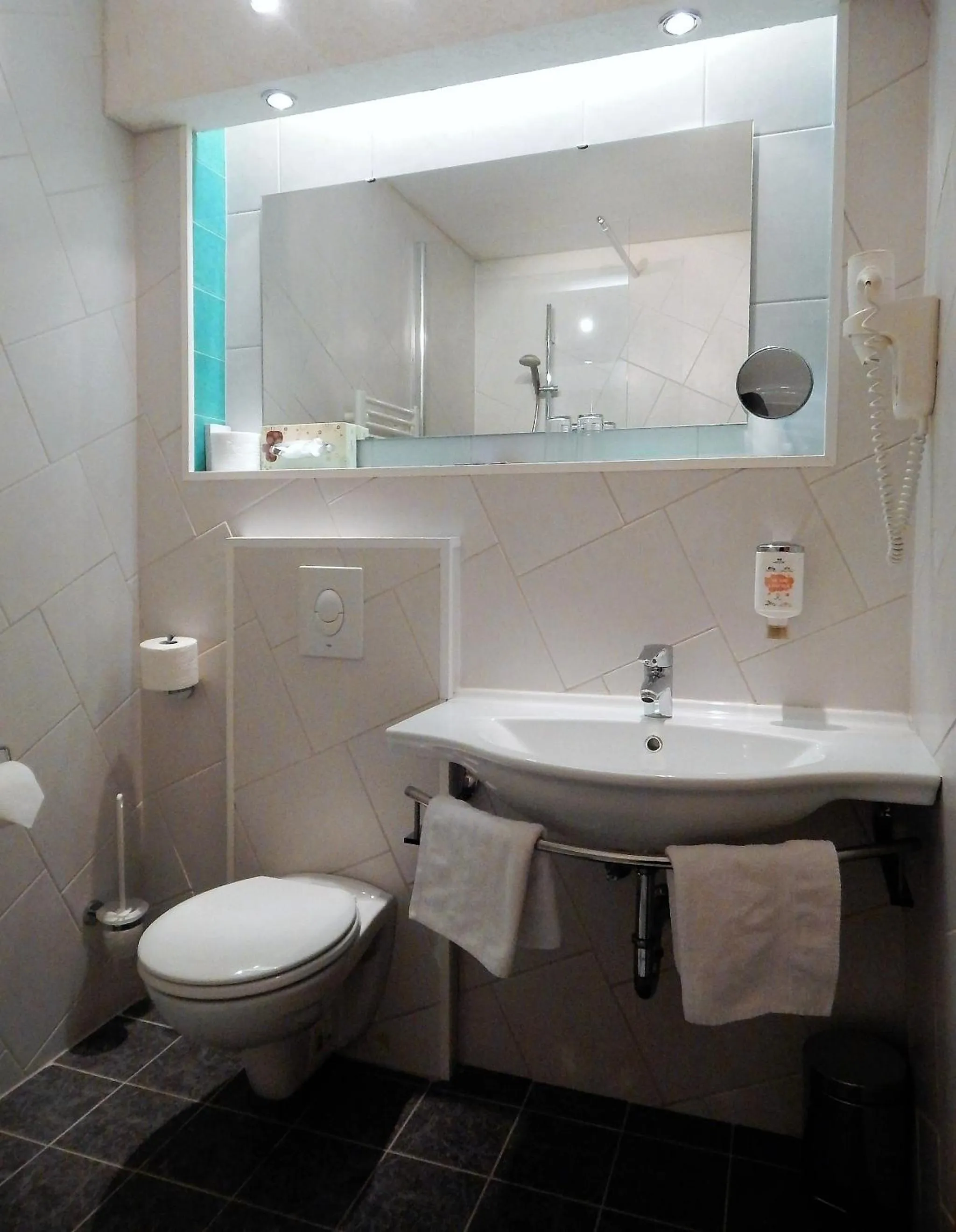 Bathroom in Land-gut-Hotel Zum alten Forsthaus - Aufladestation für Elektroautos