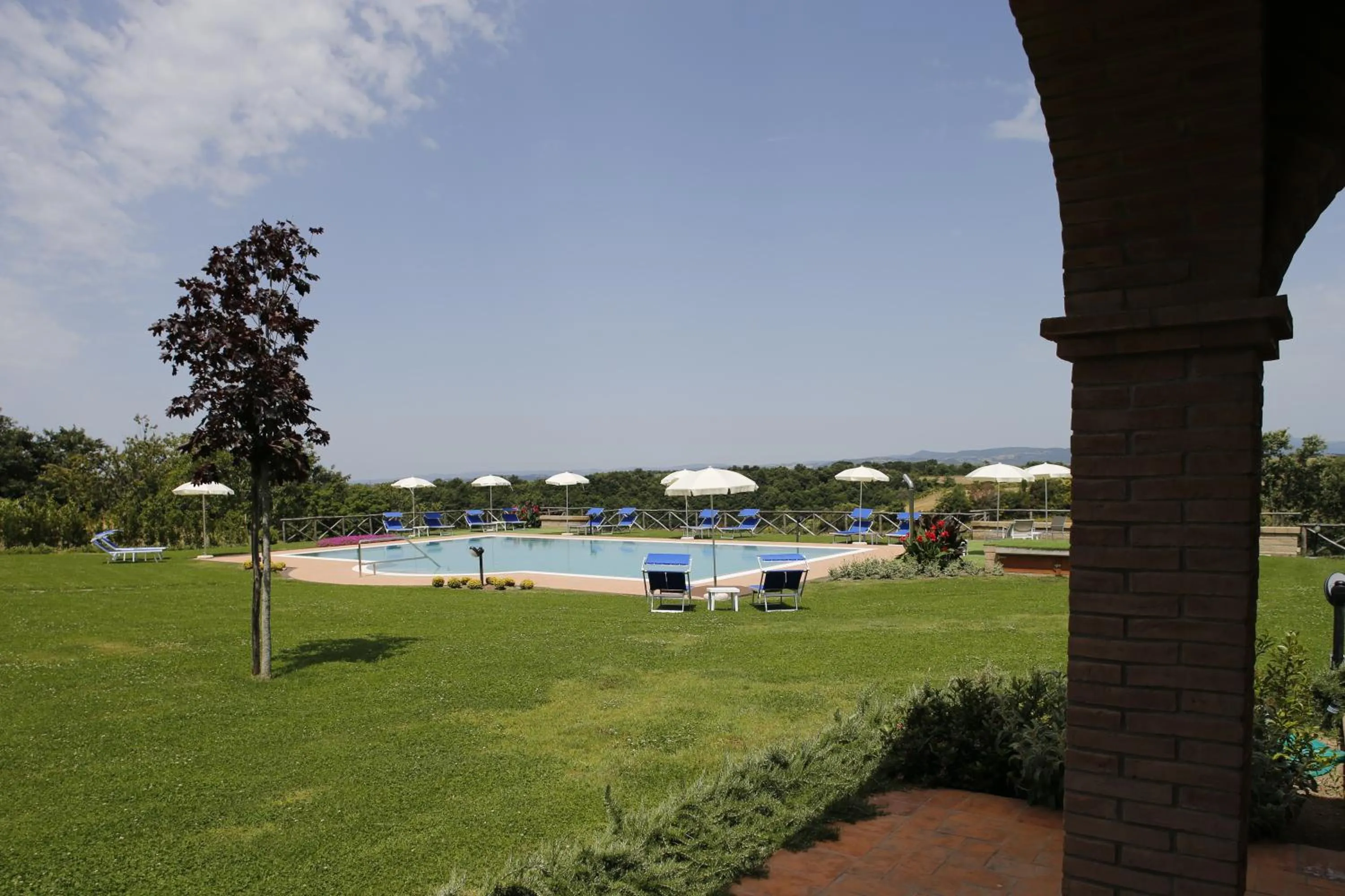 Pool view in Agriturismo Poggio Al Tufo