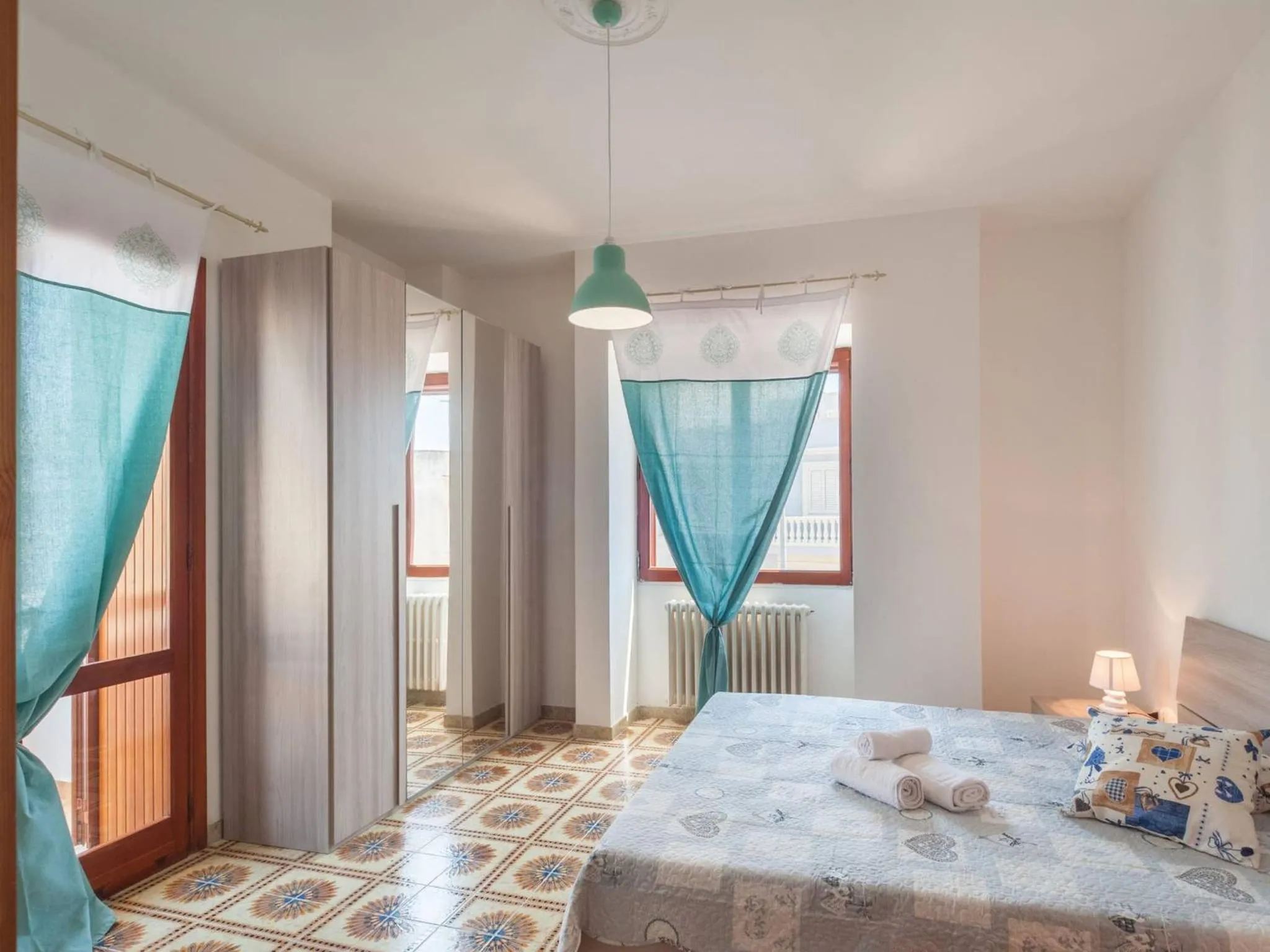 Bedroom in Elegant Apartment With Sea View In Otranto, Wifi, Air Conditioning And Parking