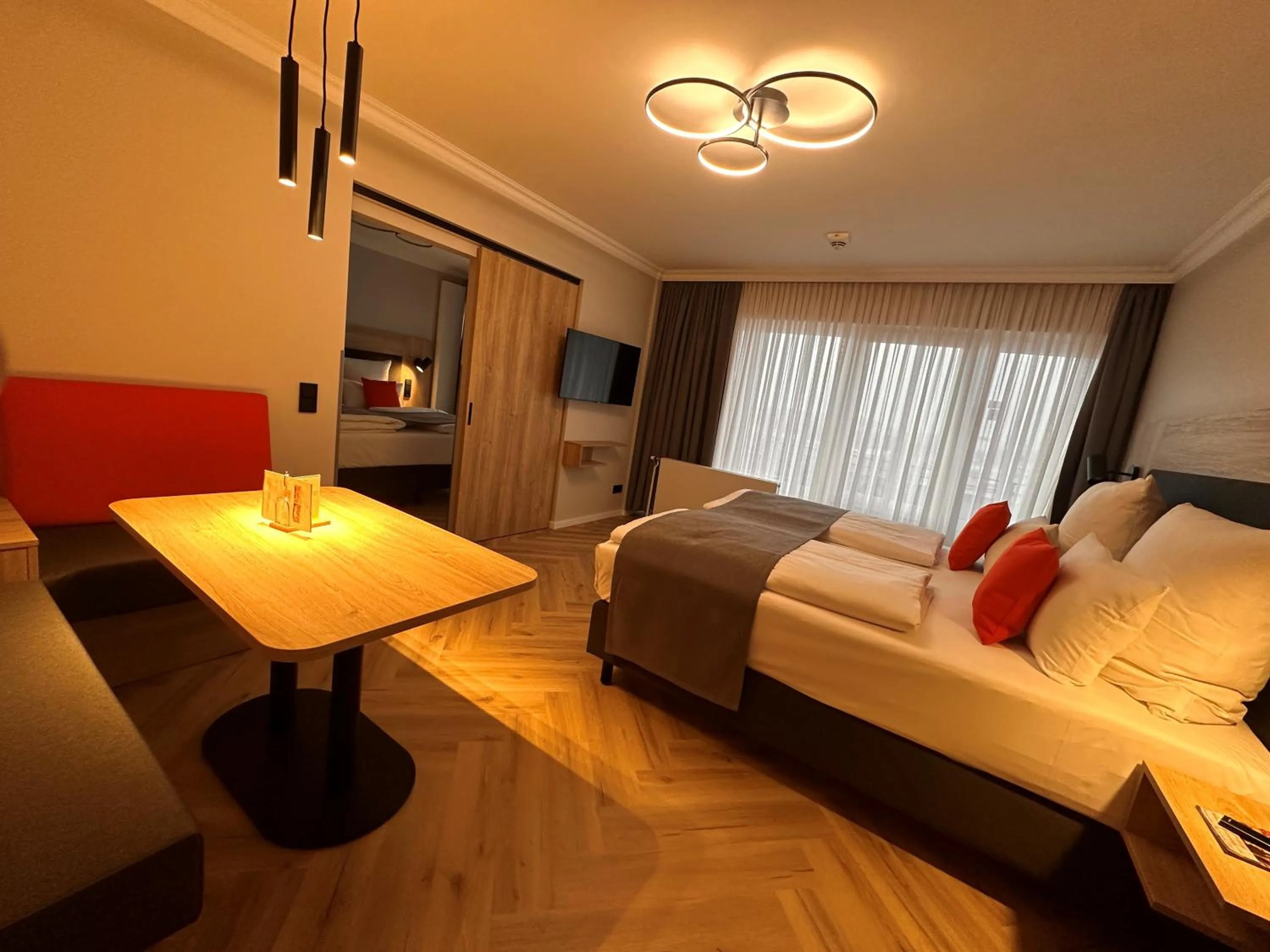 Bed in Apartment-Hotel Hamburg Mitte