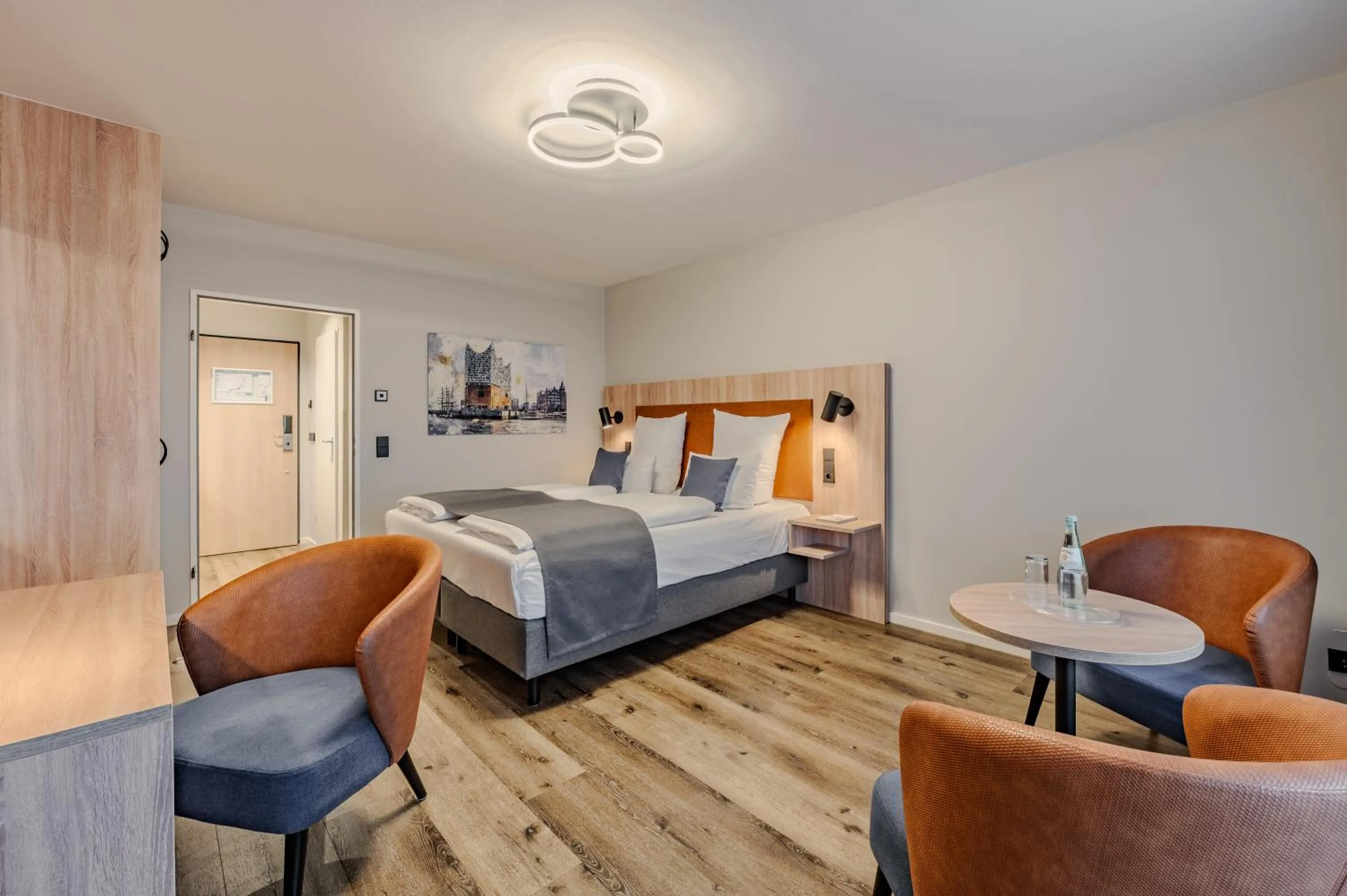 Photo of the whole room, Bed in Apartment-Hotel Hamburg Mitte