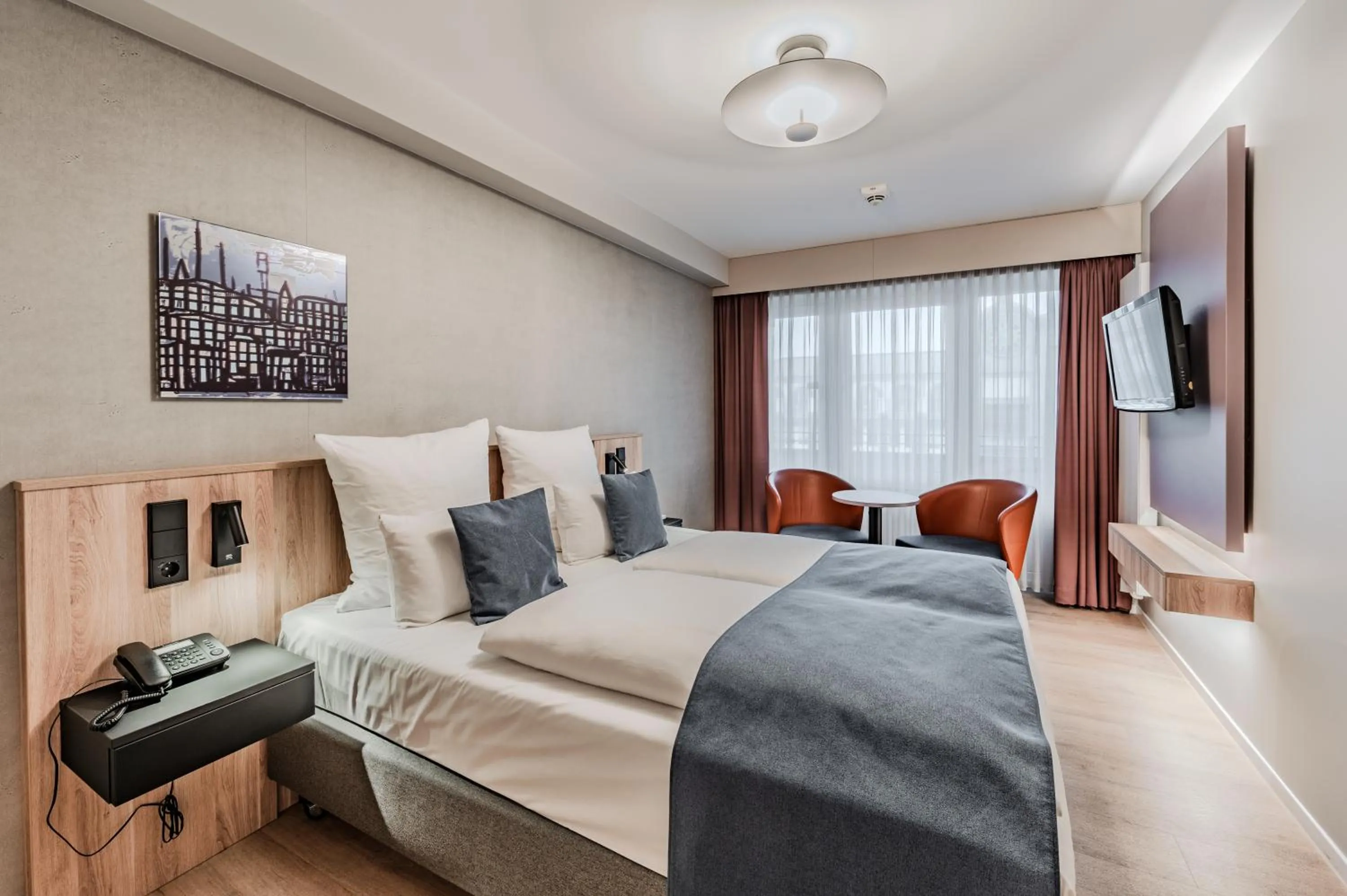 Bed in Apartment-Hotel Hamburg Mitte