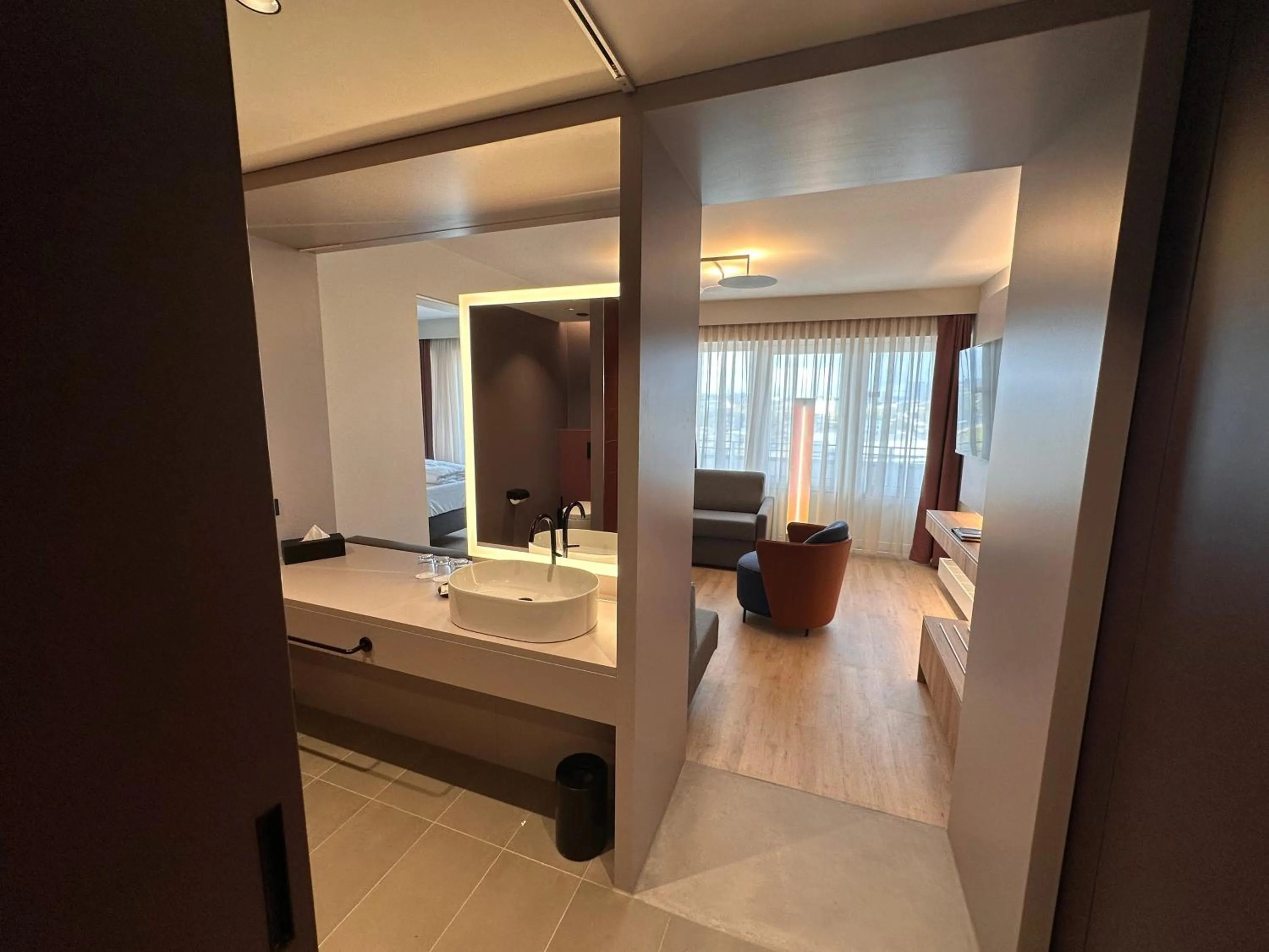 Bed in Apartment-Hotel Hamburg Mitte