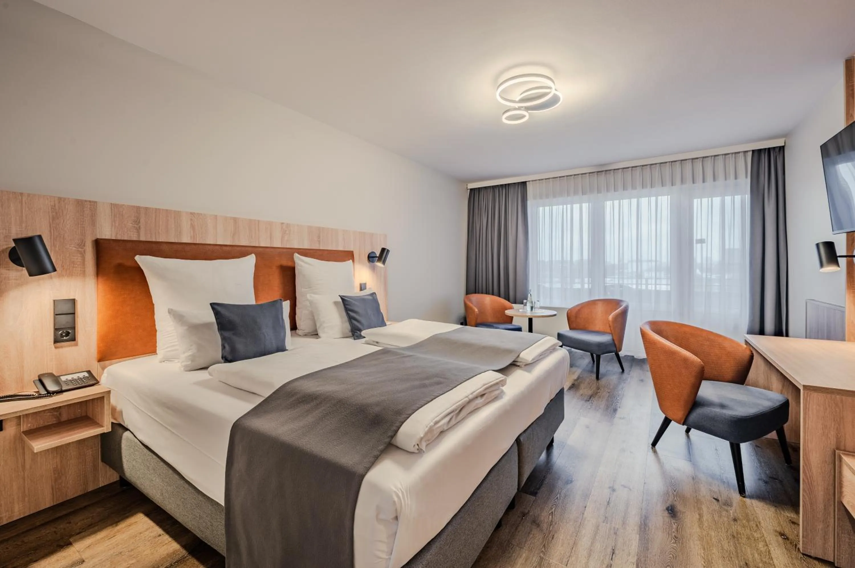 Bed in Apartment-Hotel Hamburg Mitte