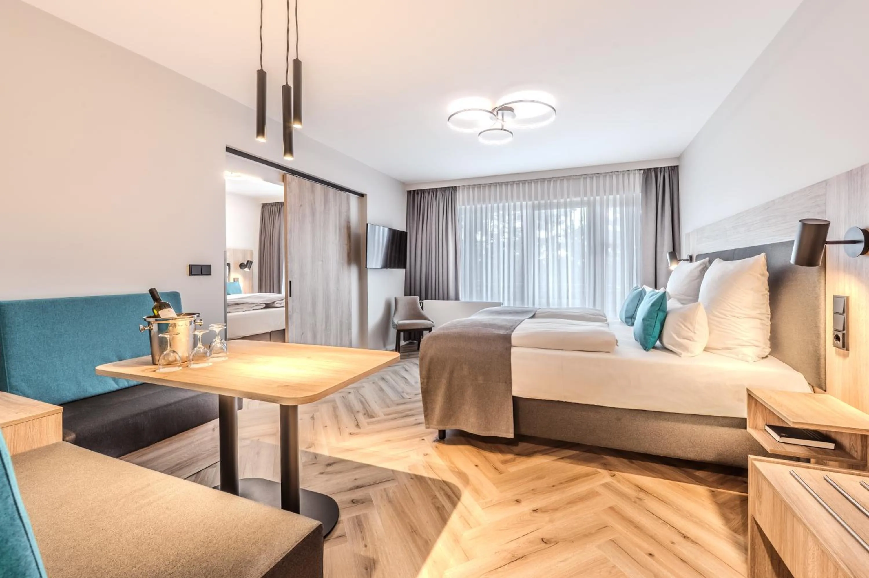 Bed in Apartment-Hotel Hamburg Mitte