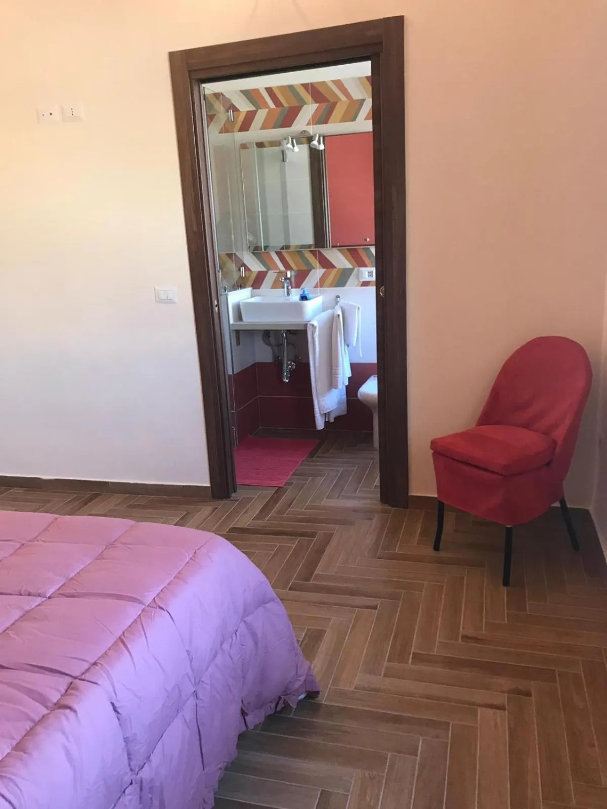 Bathroom, Bed in B&B I Due Teatri