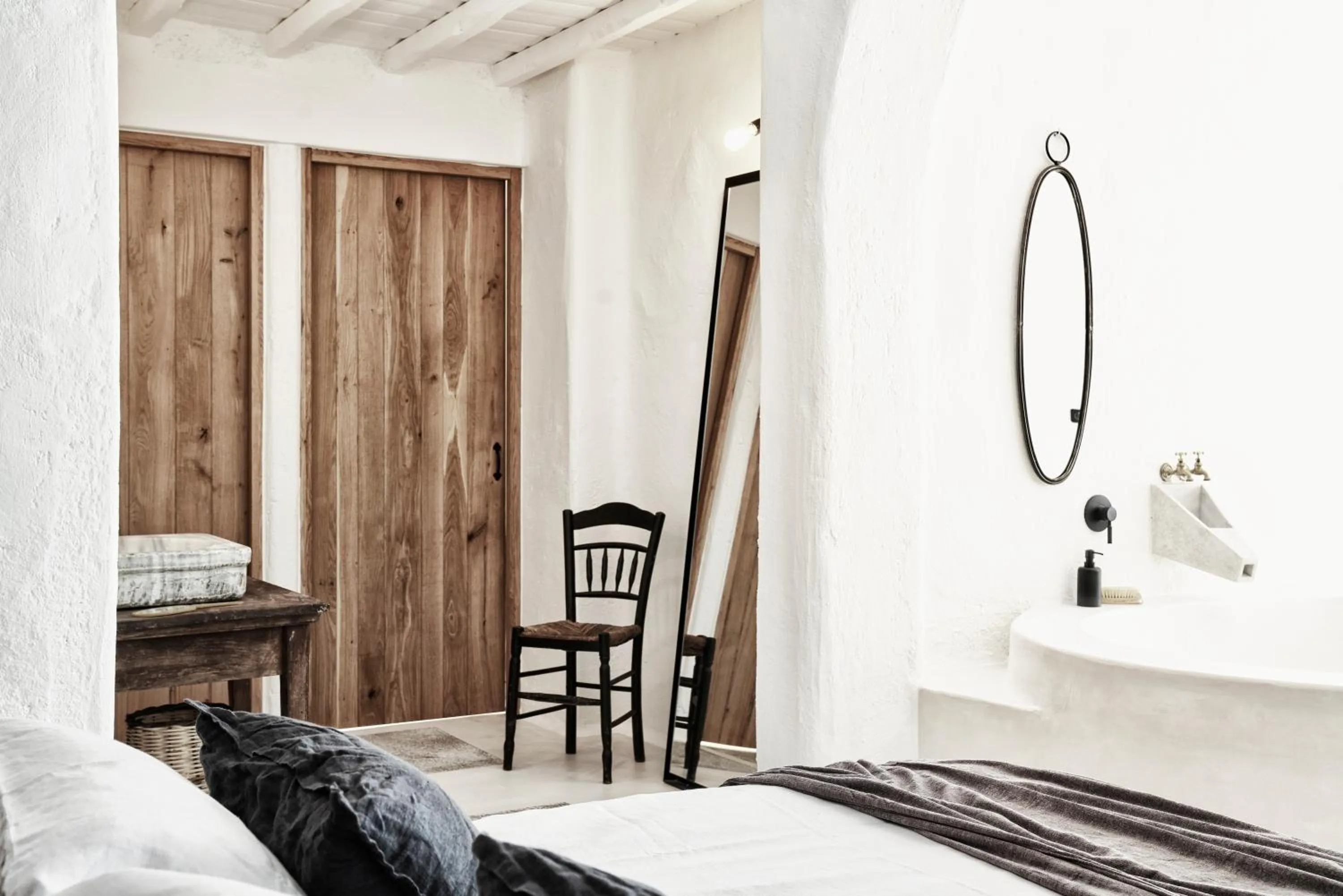 Bedroom, Bed in Nomad Mykonos - Small Luxury Hotels of the World