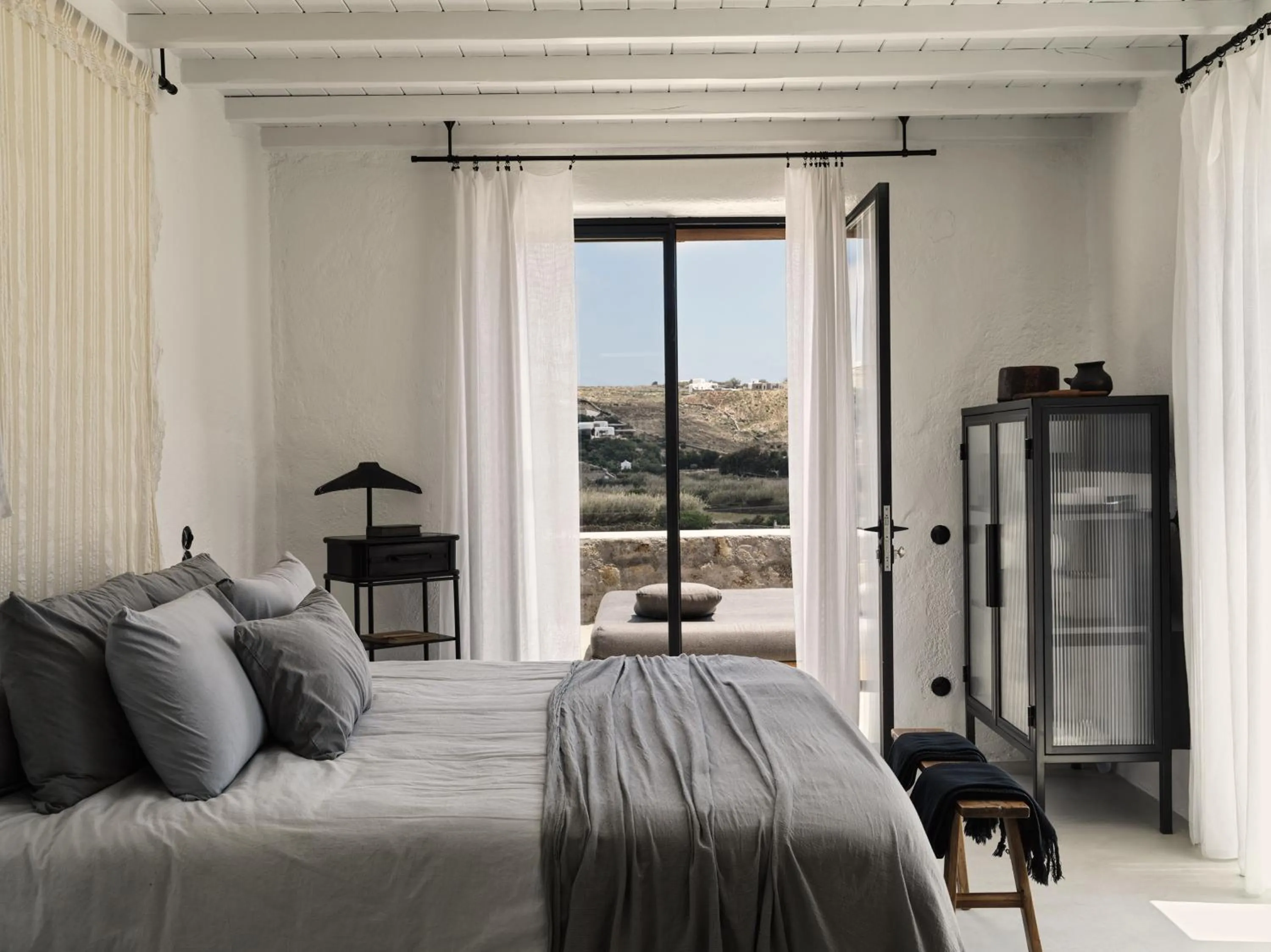 Bedroom, Bed in Nomad Mykonos - Small Luxury Hotels of the World