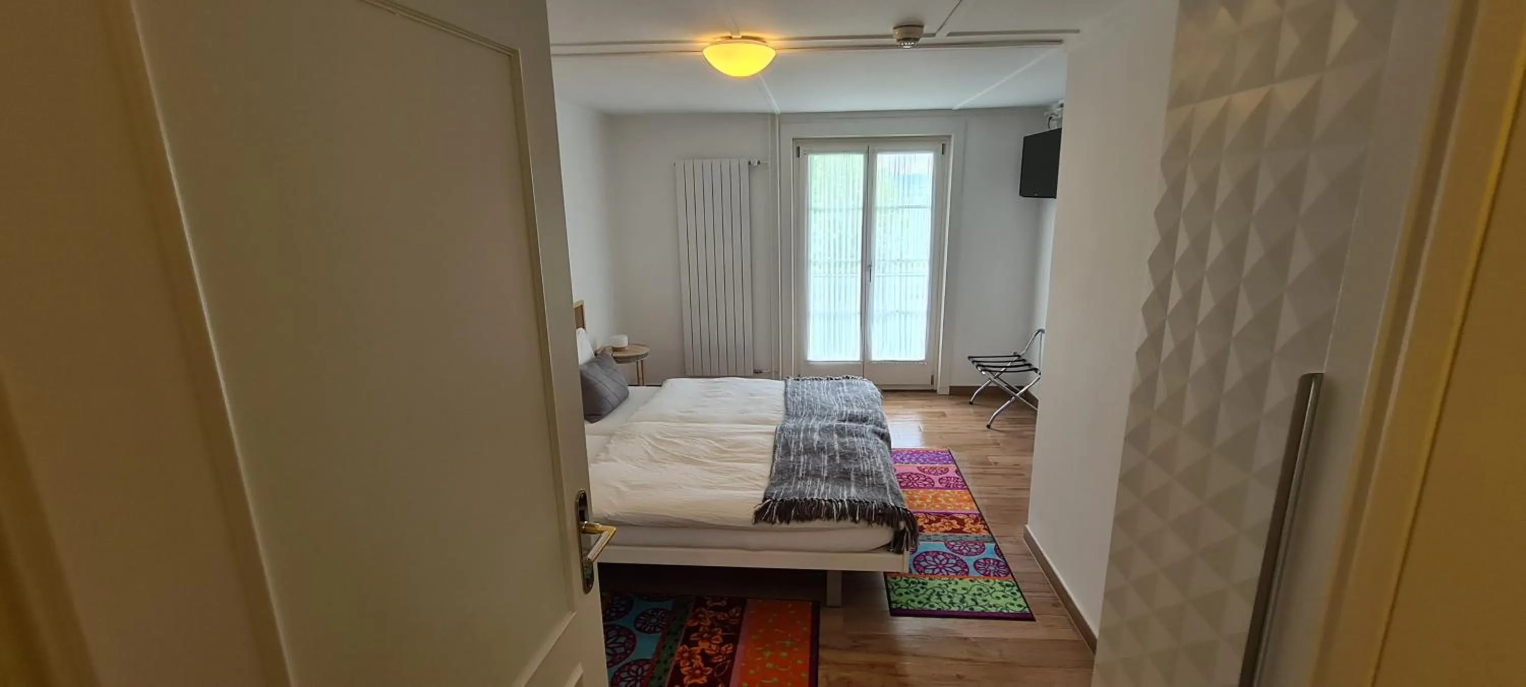 Bed in Hôtel Restaurant Cave Bel-Air