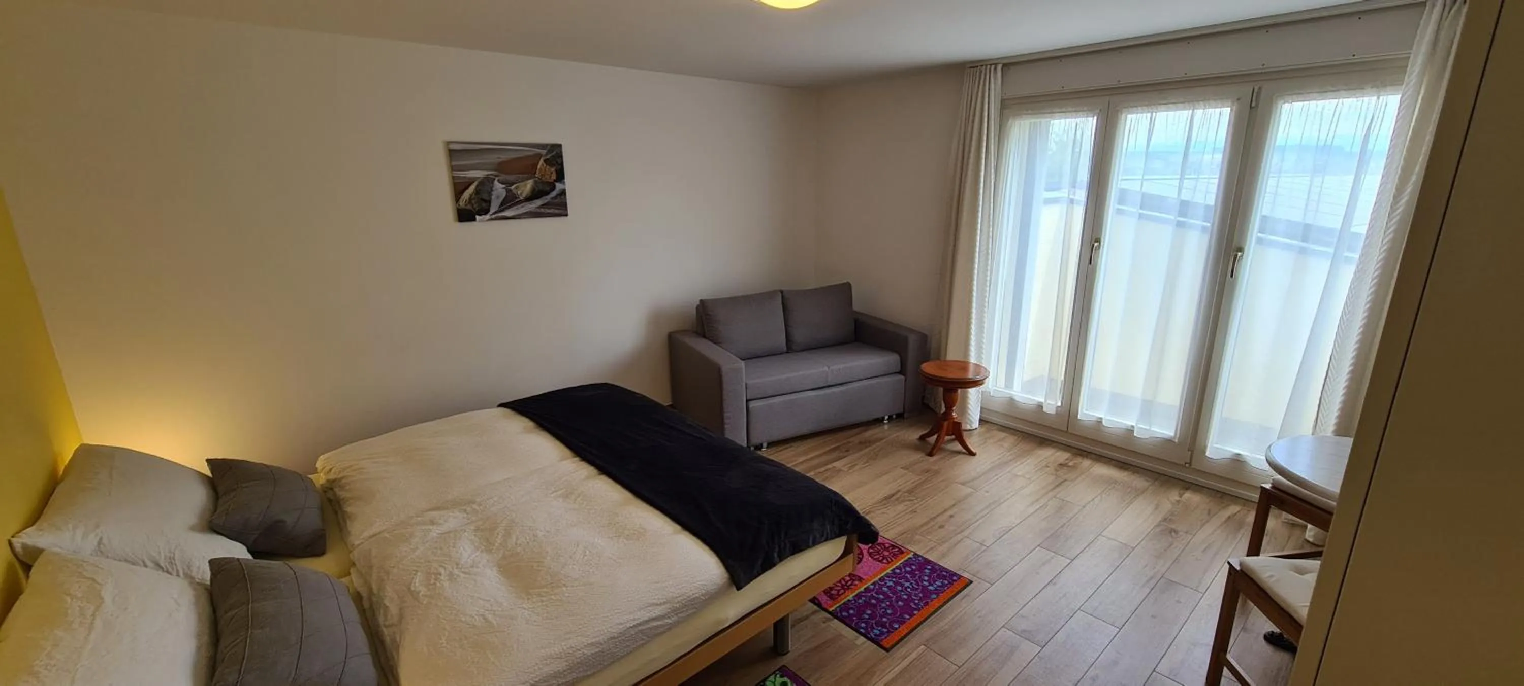 Bed in Hôtel Restaurant Cave Bel-Air