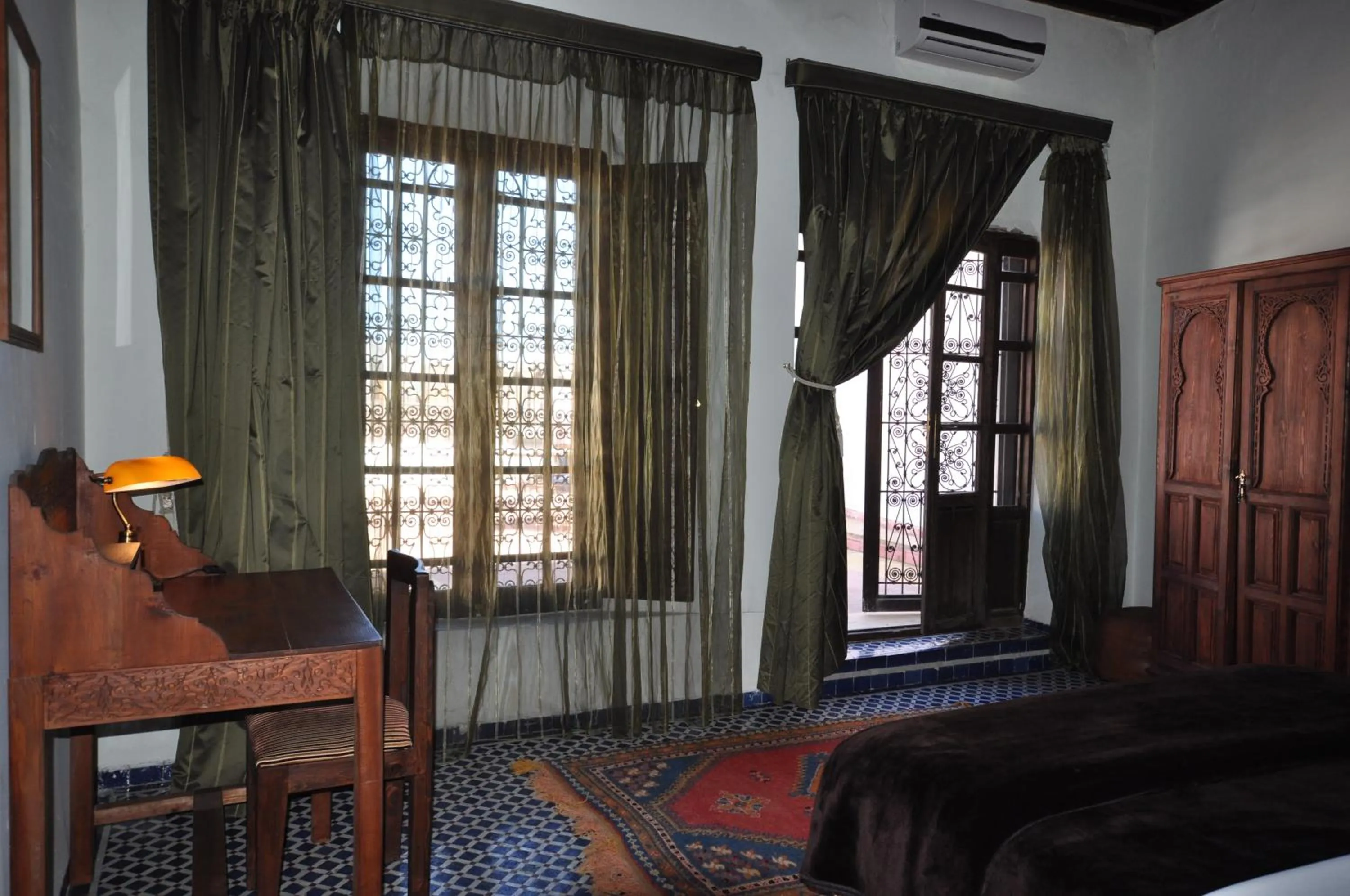 Decorative detail, Bed in Riad Le Sucrier de Fès