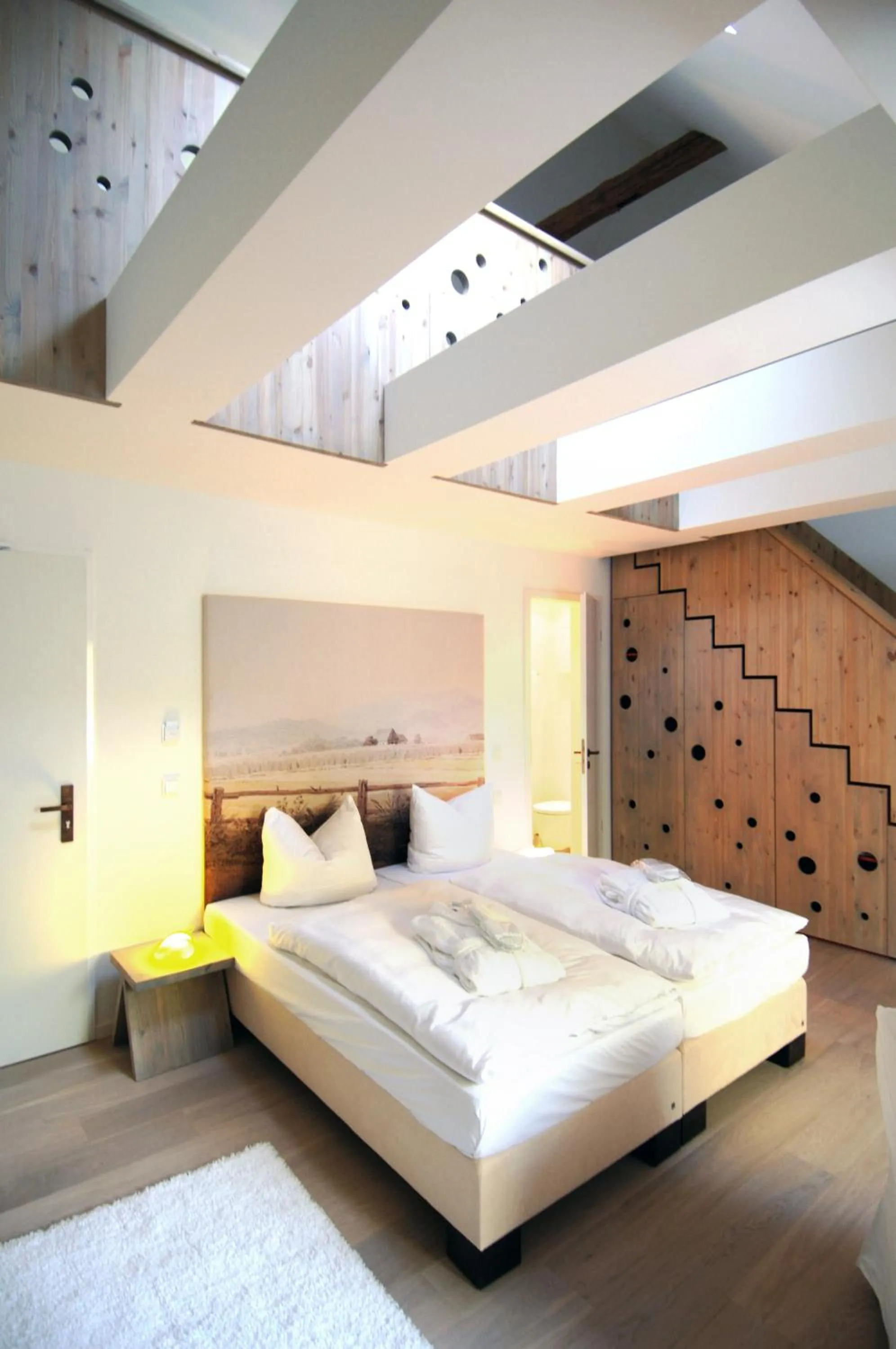 Bed in Kavaliershaus Schloß Blücher am Finckenersee