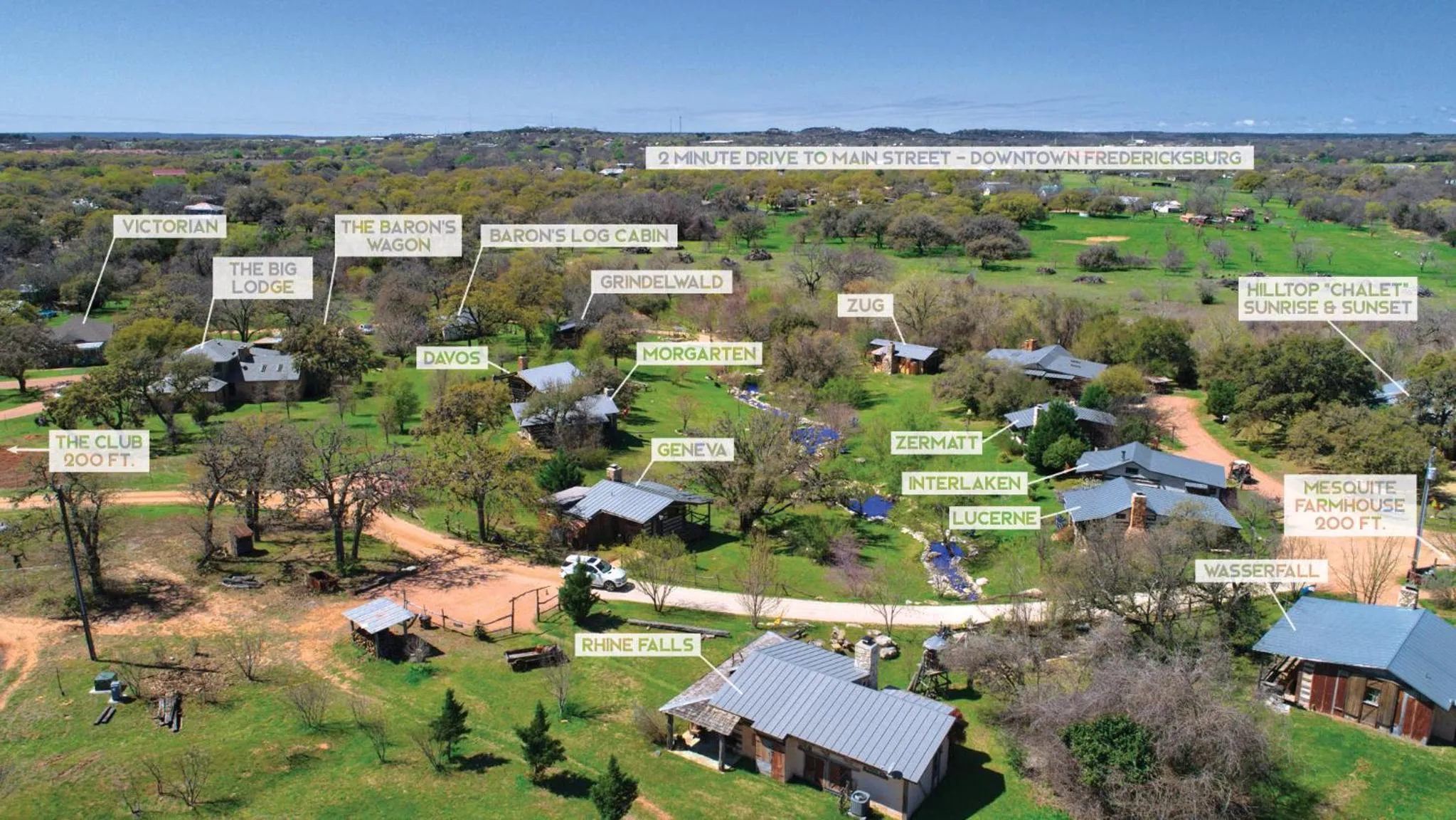 Bird's eye view in Barons CreekSide Resort