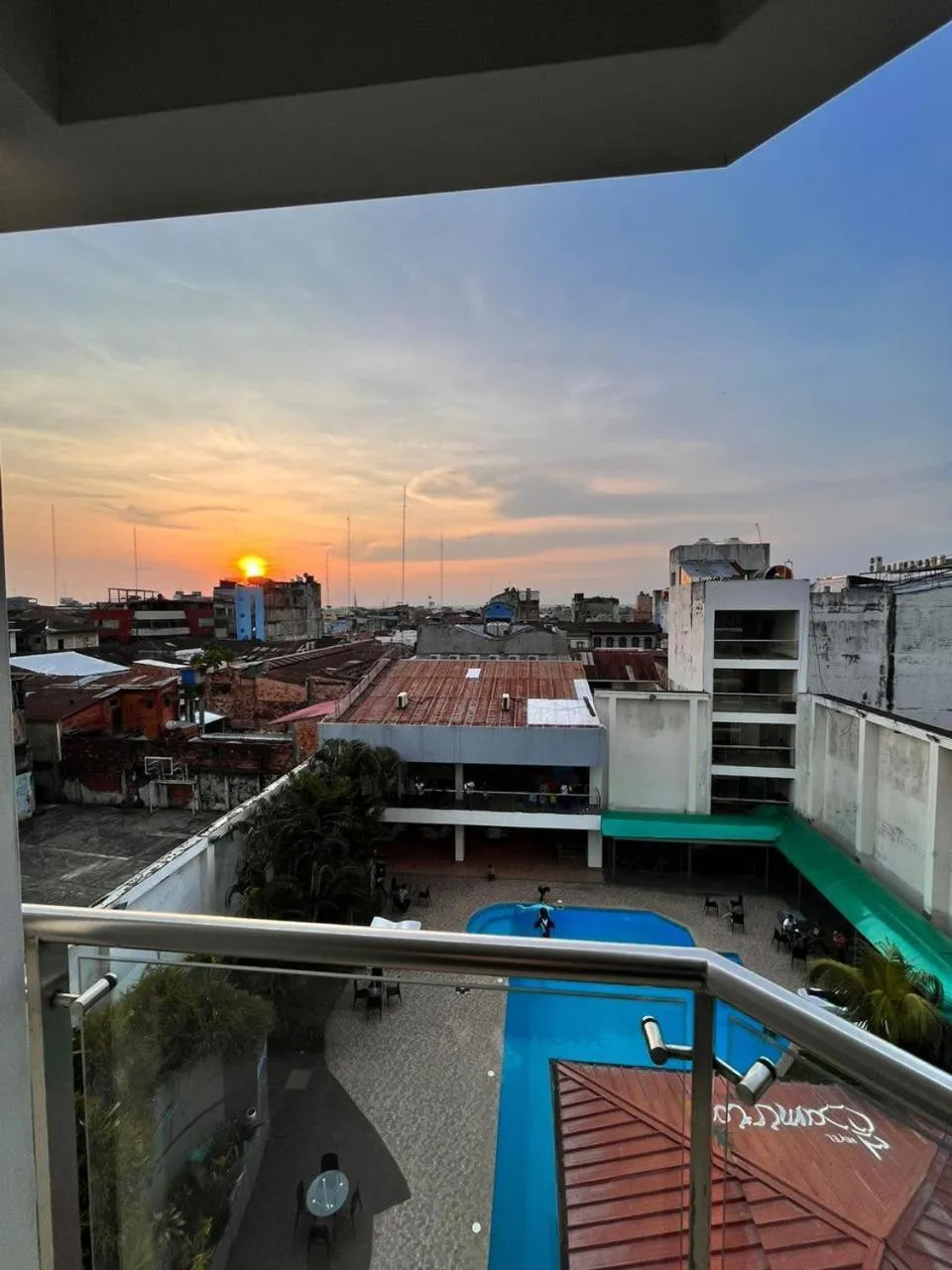 Pool view in Samiria Jungle Hotel