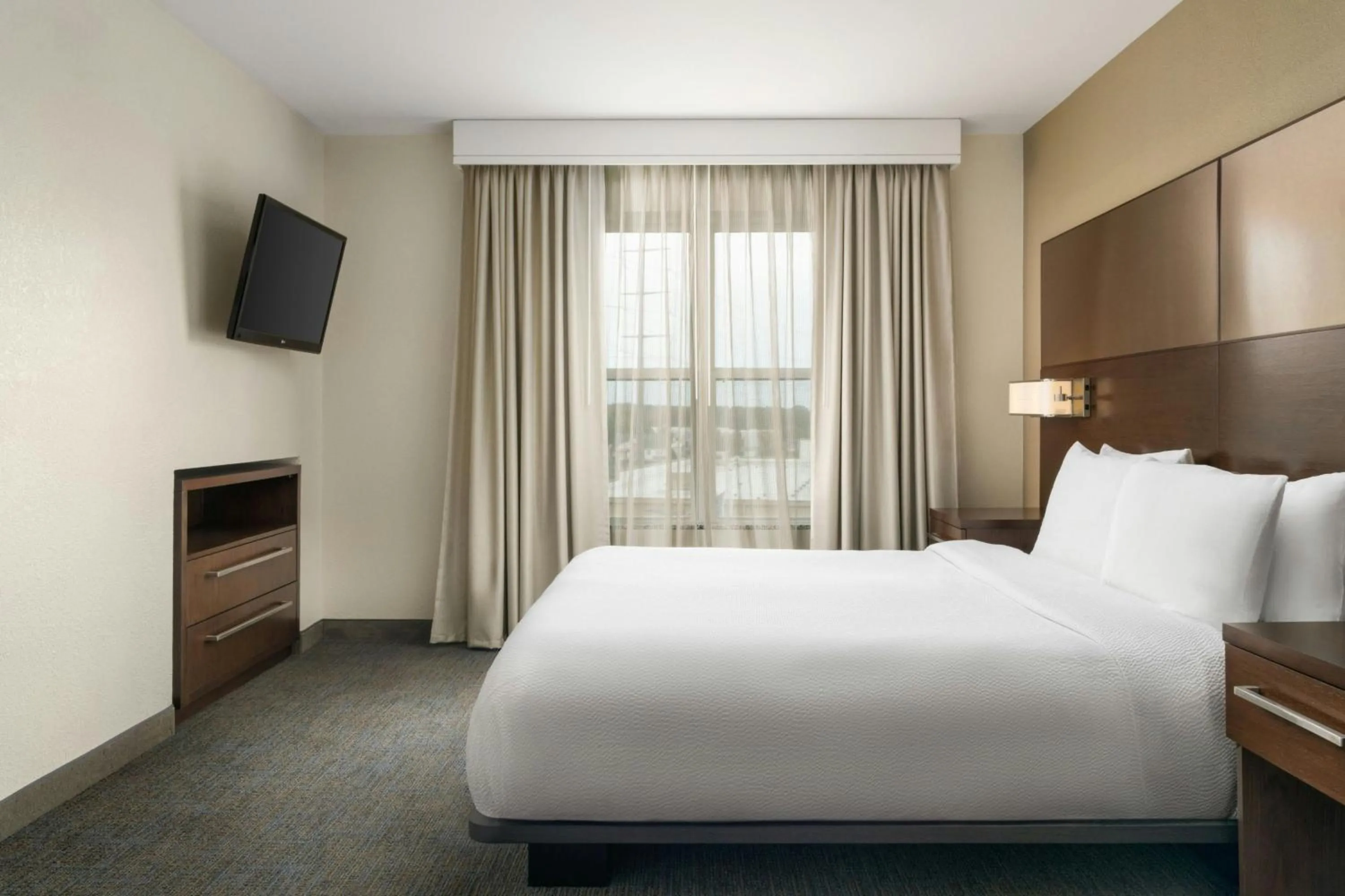 Bedroom, Bed in Residence Inn by Marriott Springfield Chicopee