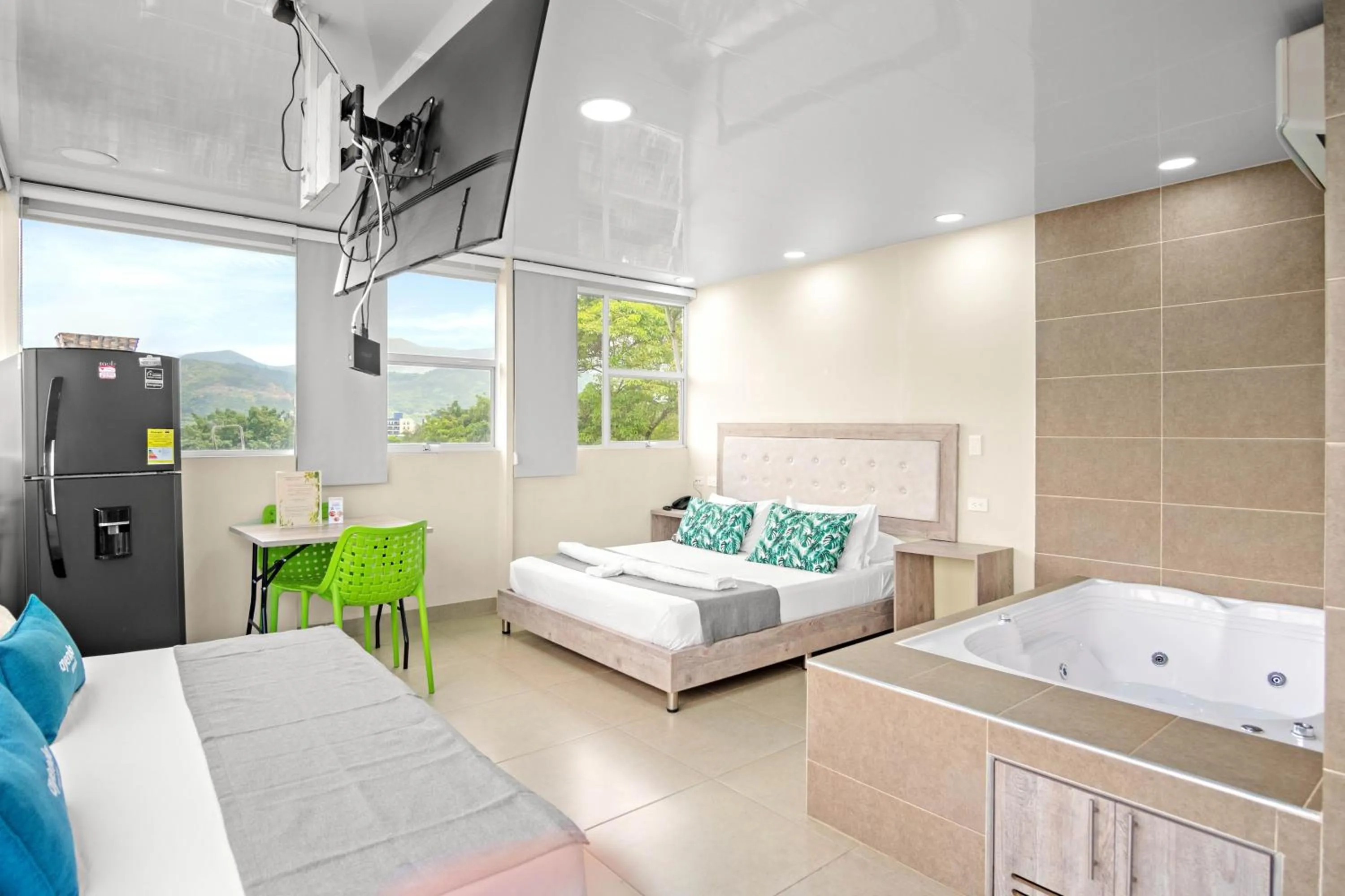 Bed in Aparta Hotel EcoSuite