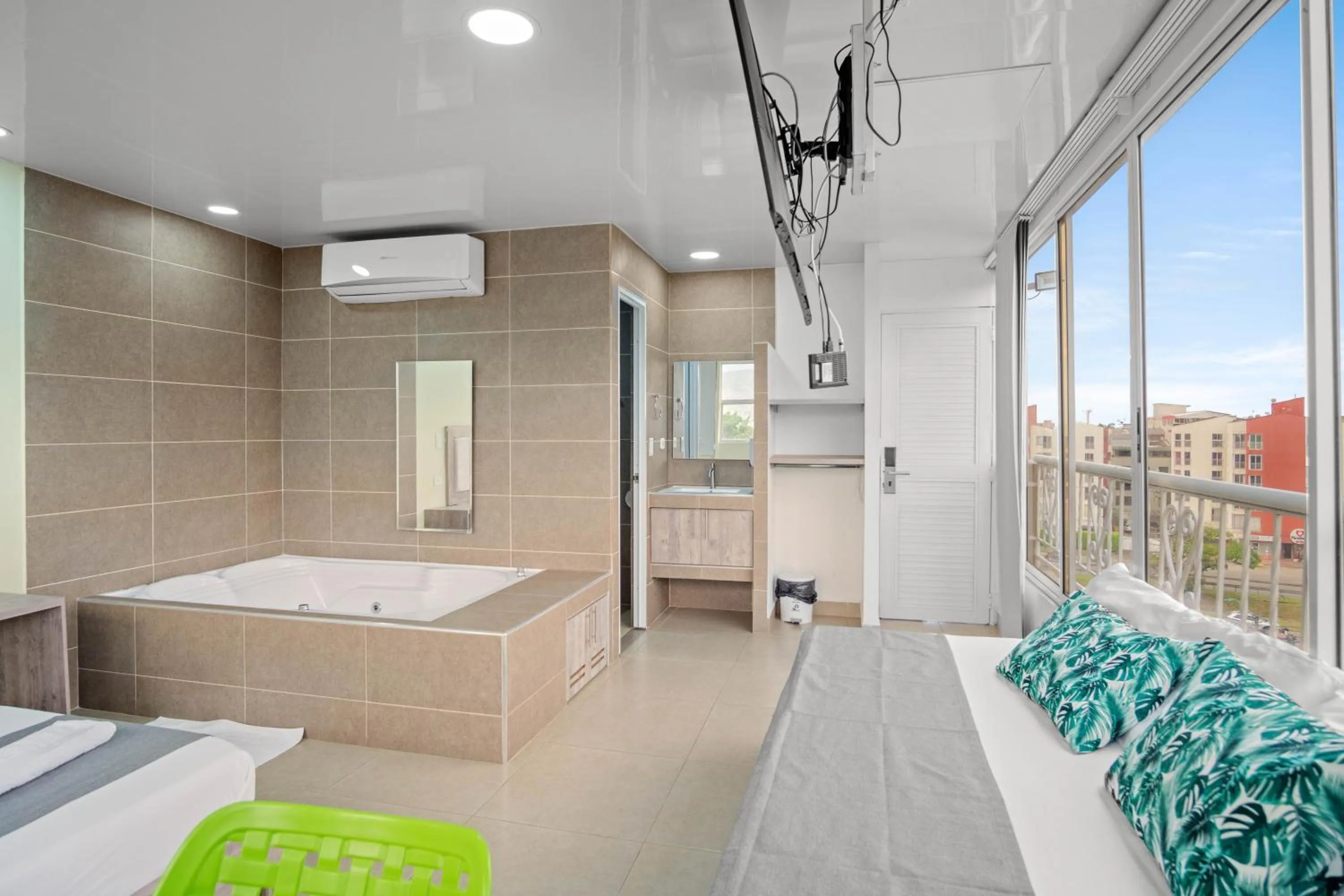 Bed in Aparta Hotel EcoSuite