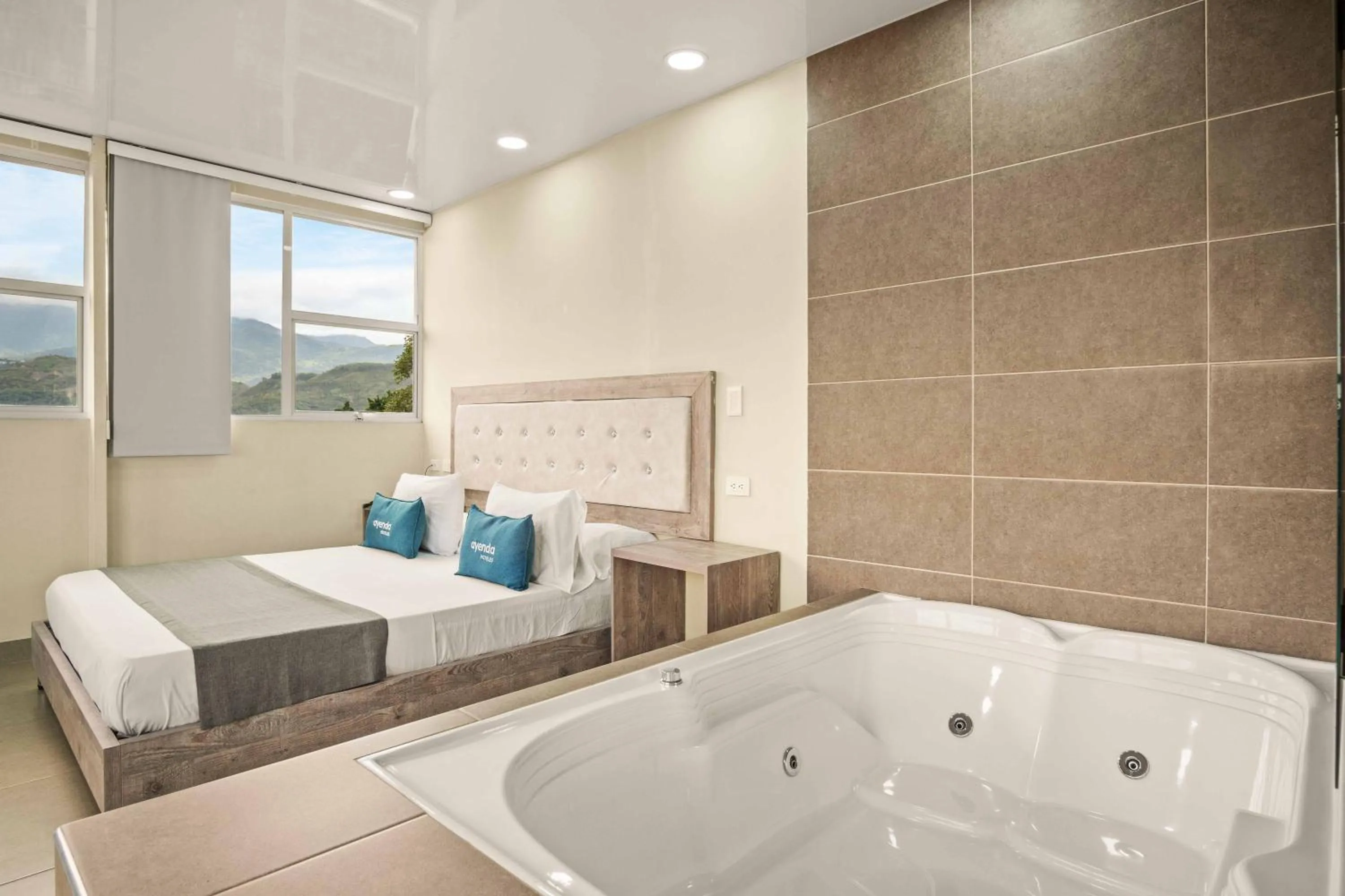 Bed in Aparta Hotel EcoSuite