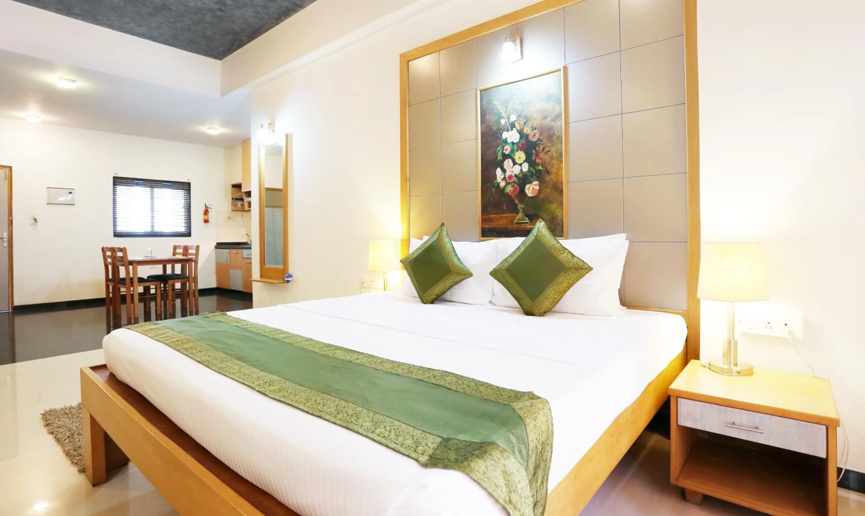 Bed in Treebo Edha Suites Koramangala
