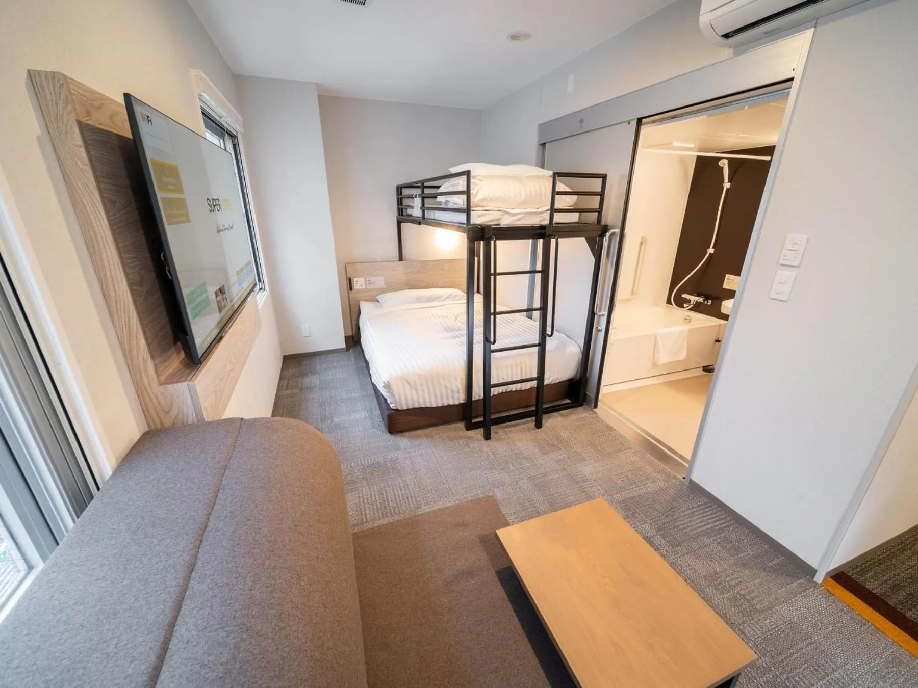 Photo of the whole room, Bed in Super Hotel Marugame Ekimae