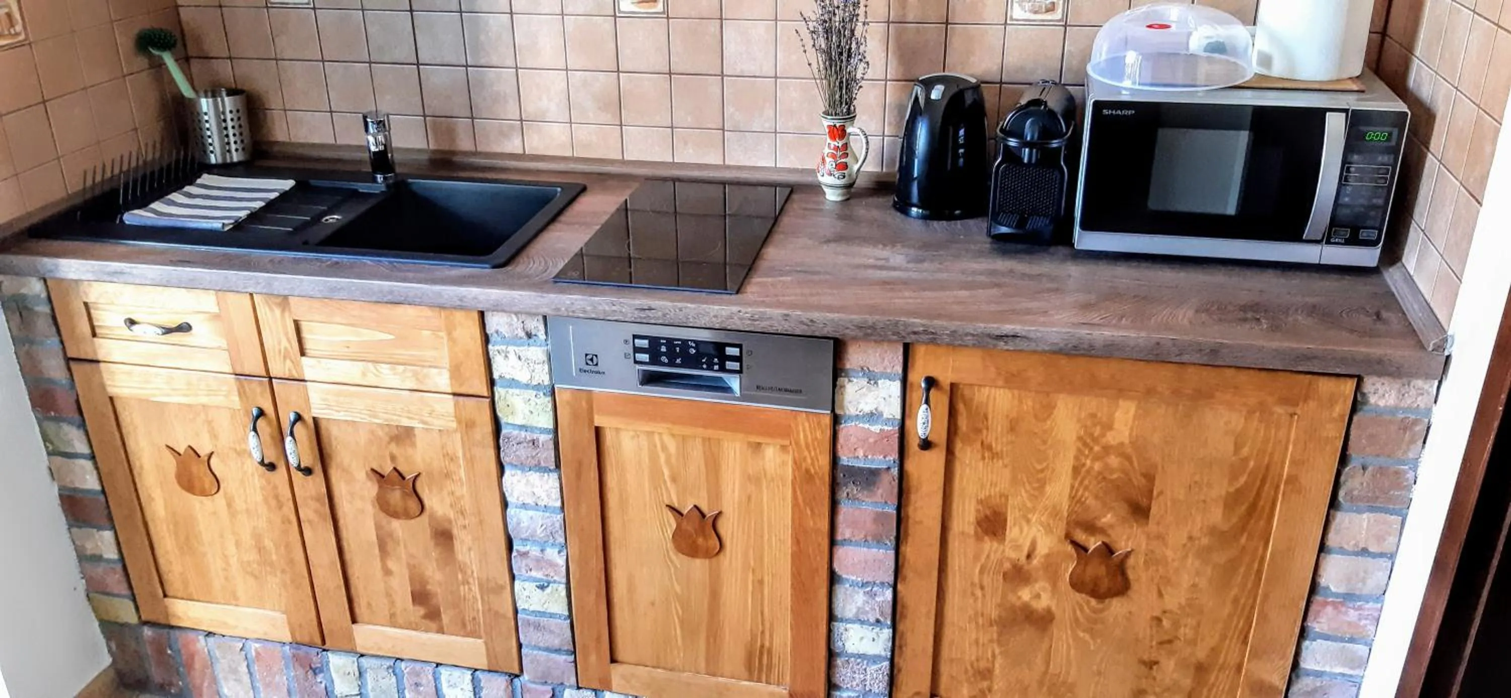 Kitchen or kitchenette in Pálos Resort