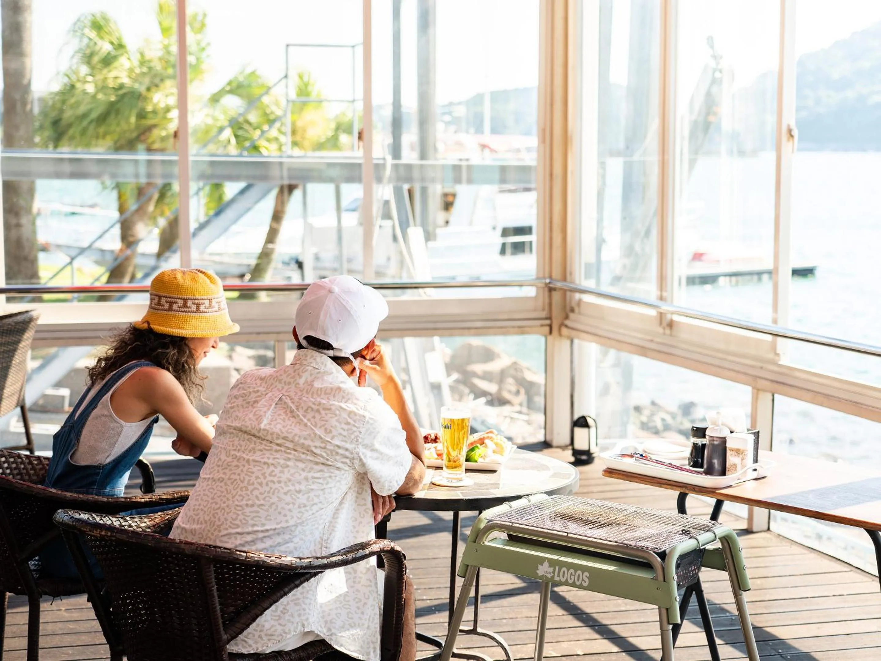 Dinner in Calm Lanai Harbor