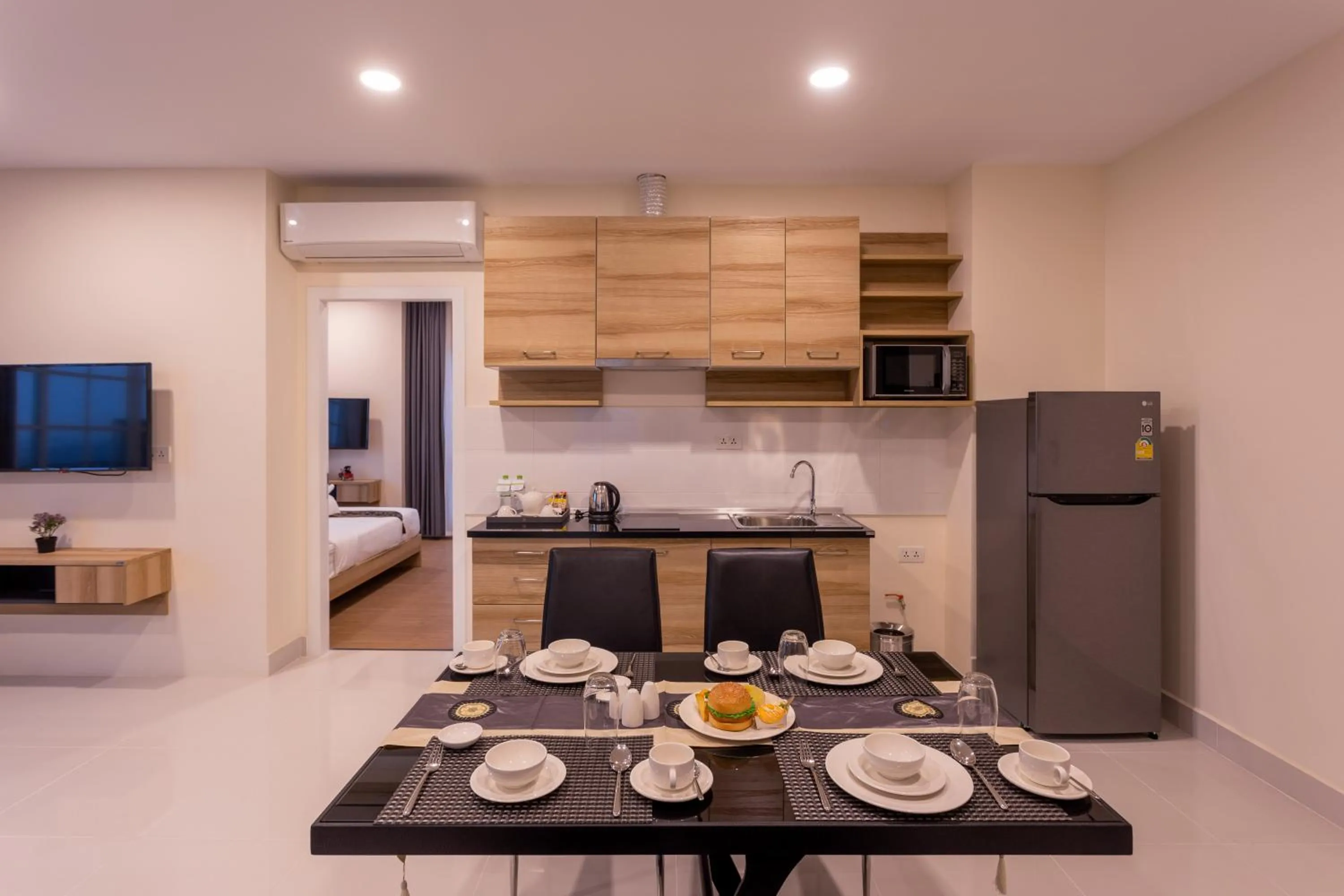 Kitchen or kitchenette in TK VIEW HOTEL & APARTMENT