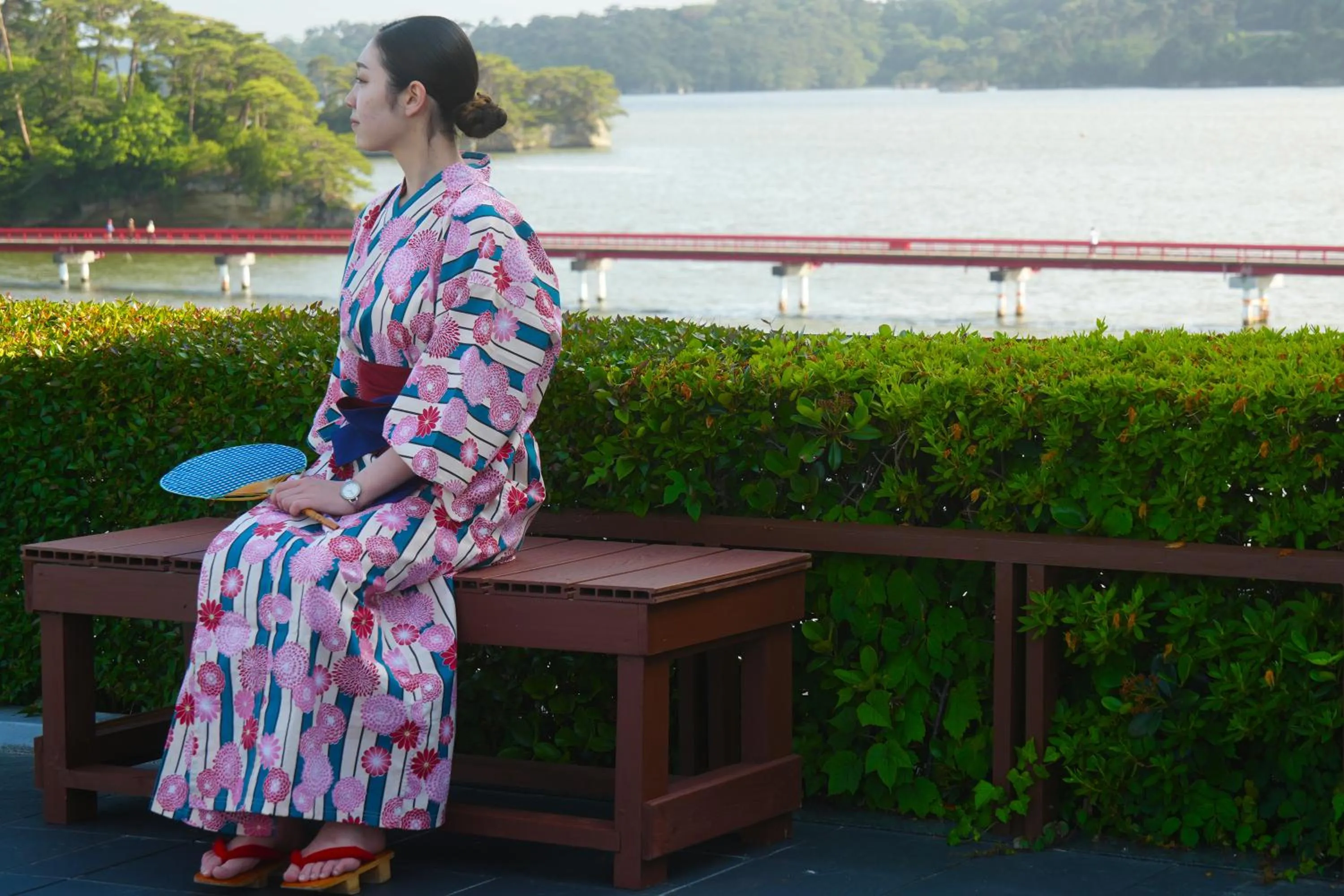 Natural landscape in Komatsu-kan Kofu-tei