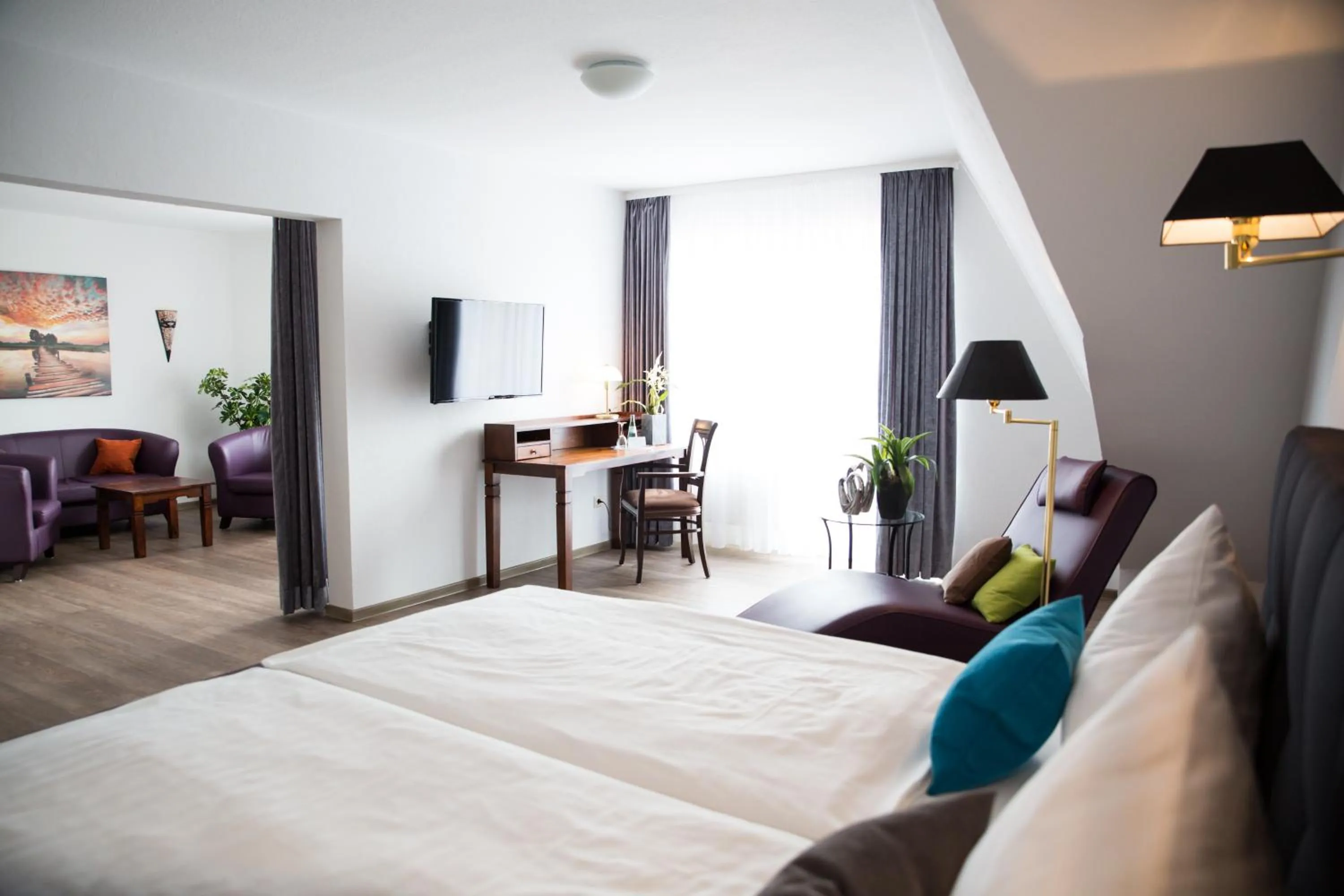 Photo of the whole room, Bed in Hotel Ostfriesen Hof