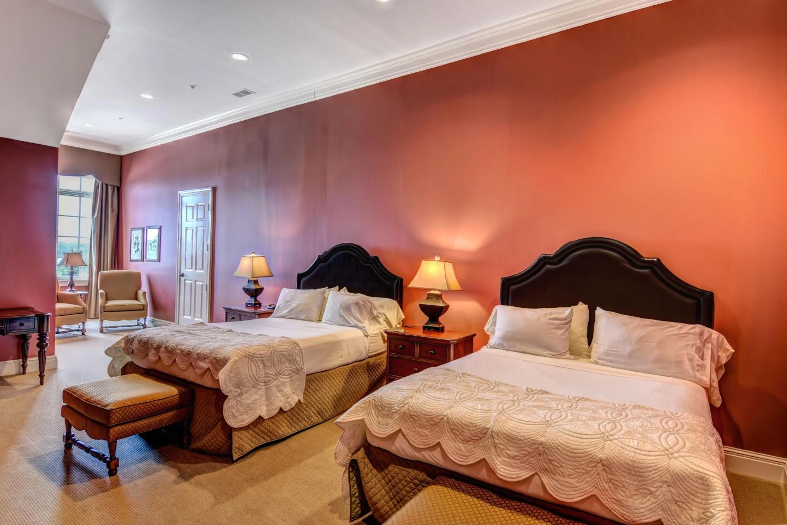 Bed in Cottages and Suites at River Landing