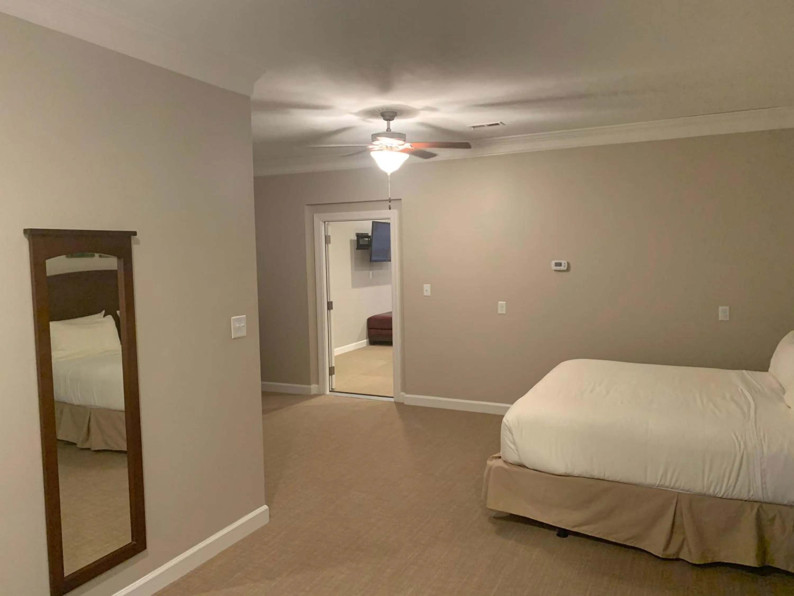 Bed in Cottages and Suites at River Landing