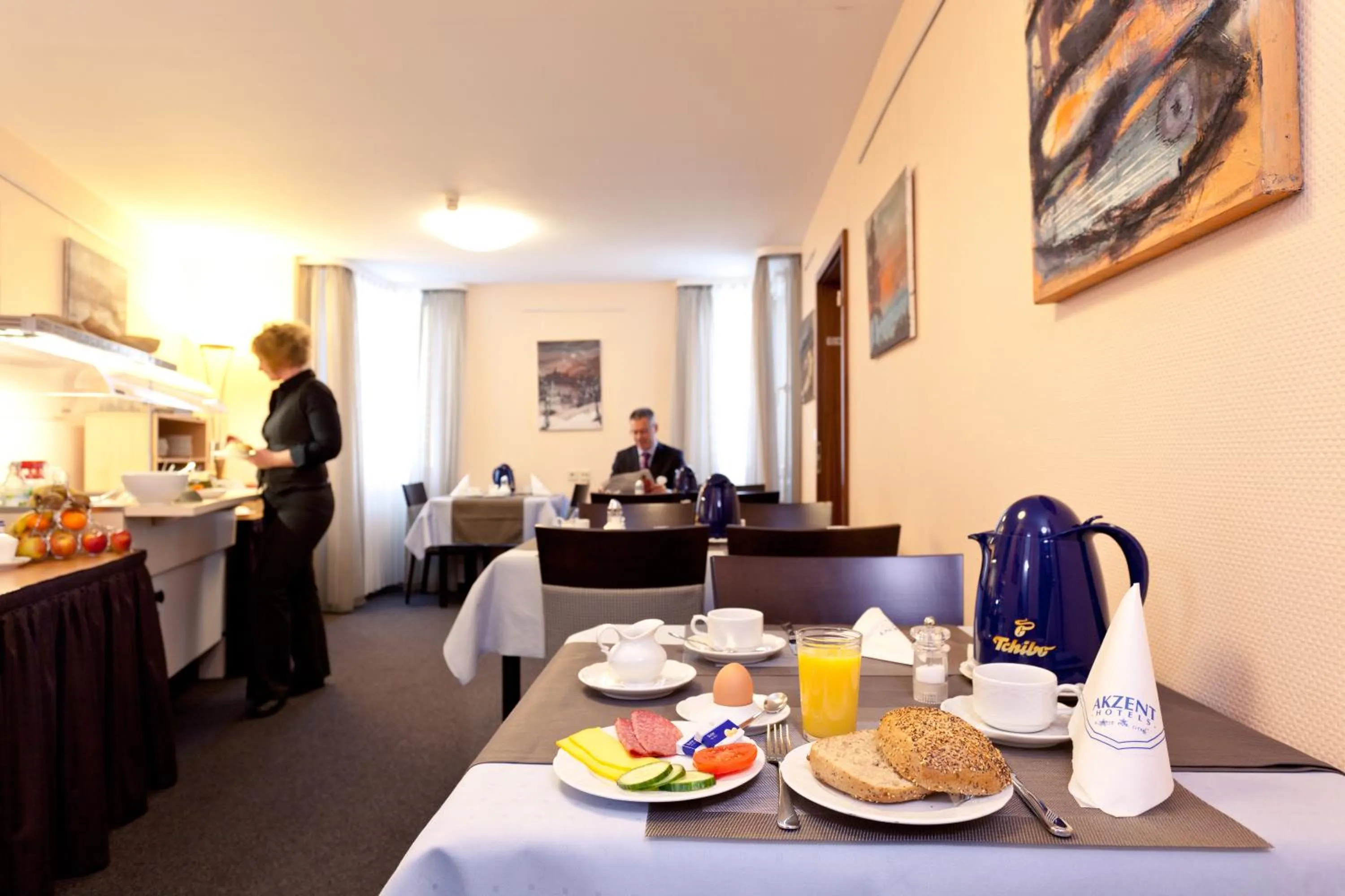 Restaurant/places to eat in Akzent Hotel Torgauer Hof