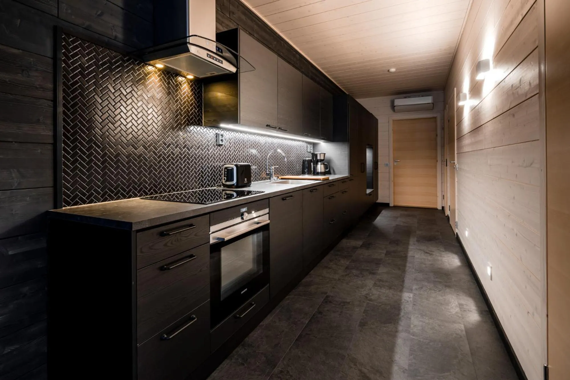 Kitchen or kitchenette in Parkside Pyhä