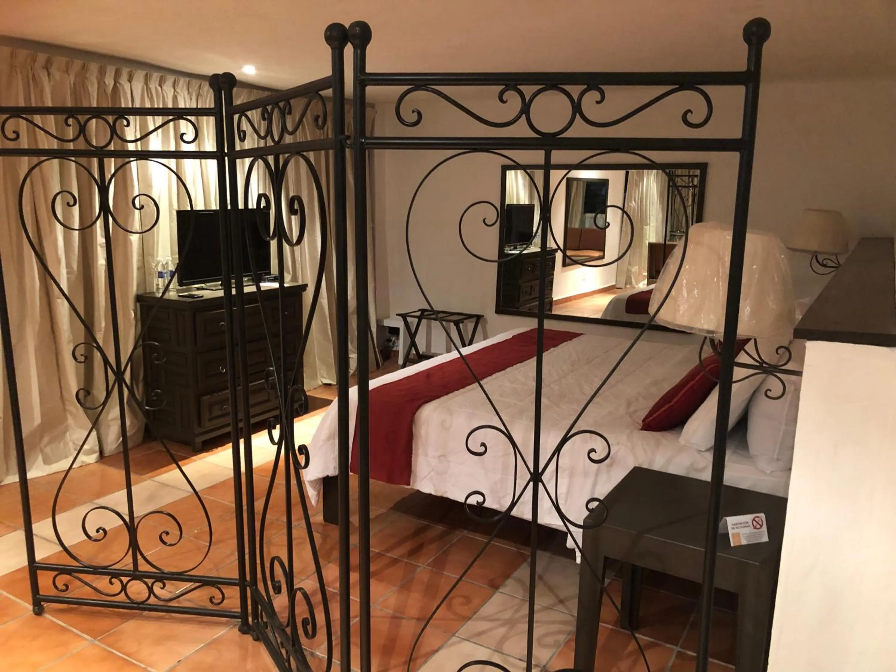 Bed in Hotel Antigua Posada