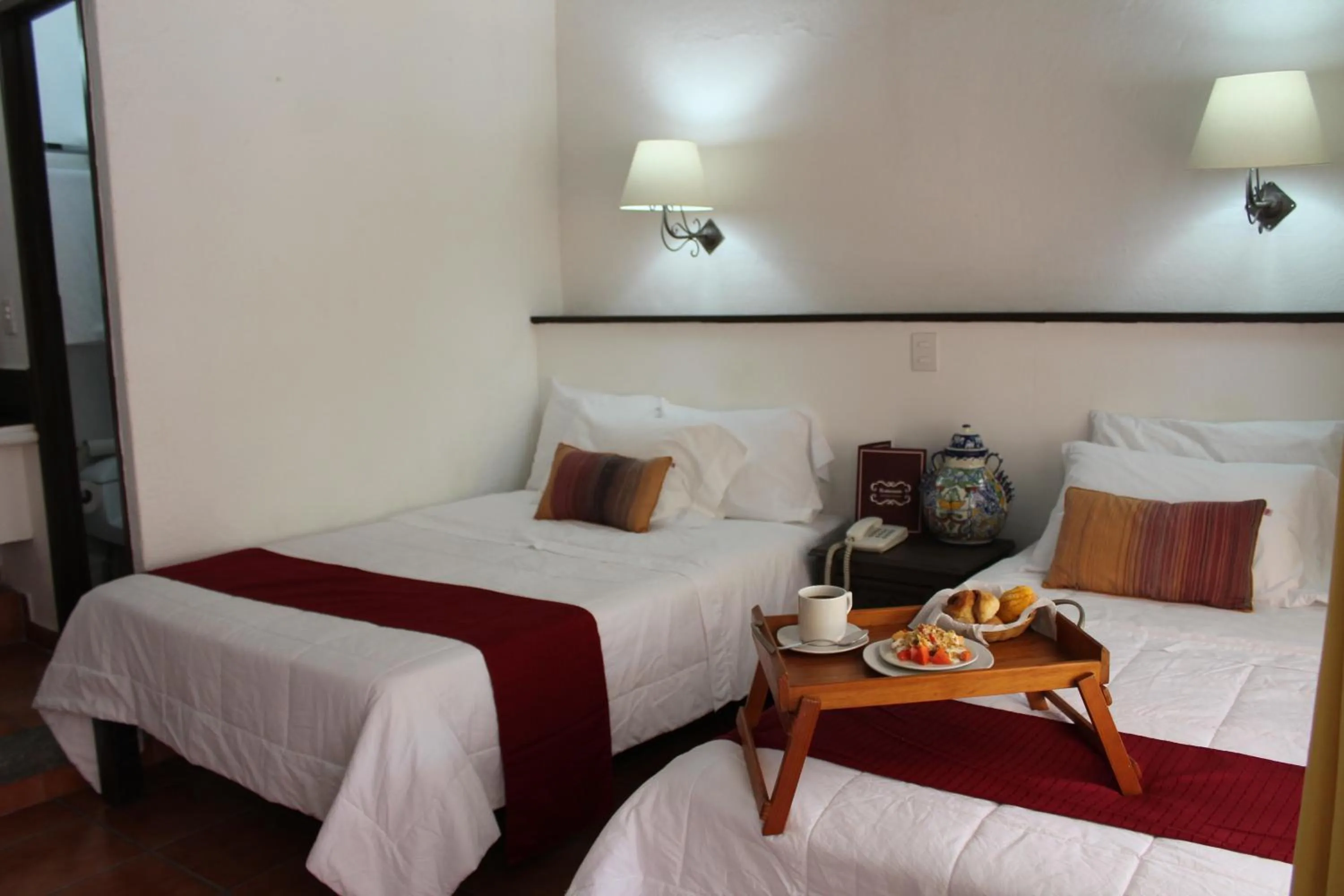 Bed in Hotel Antigua Posada