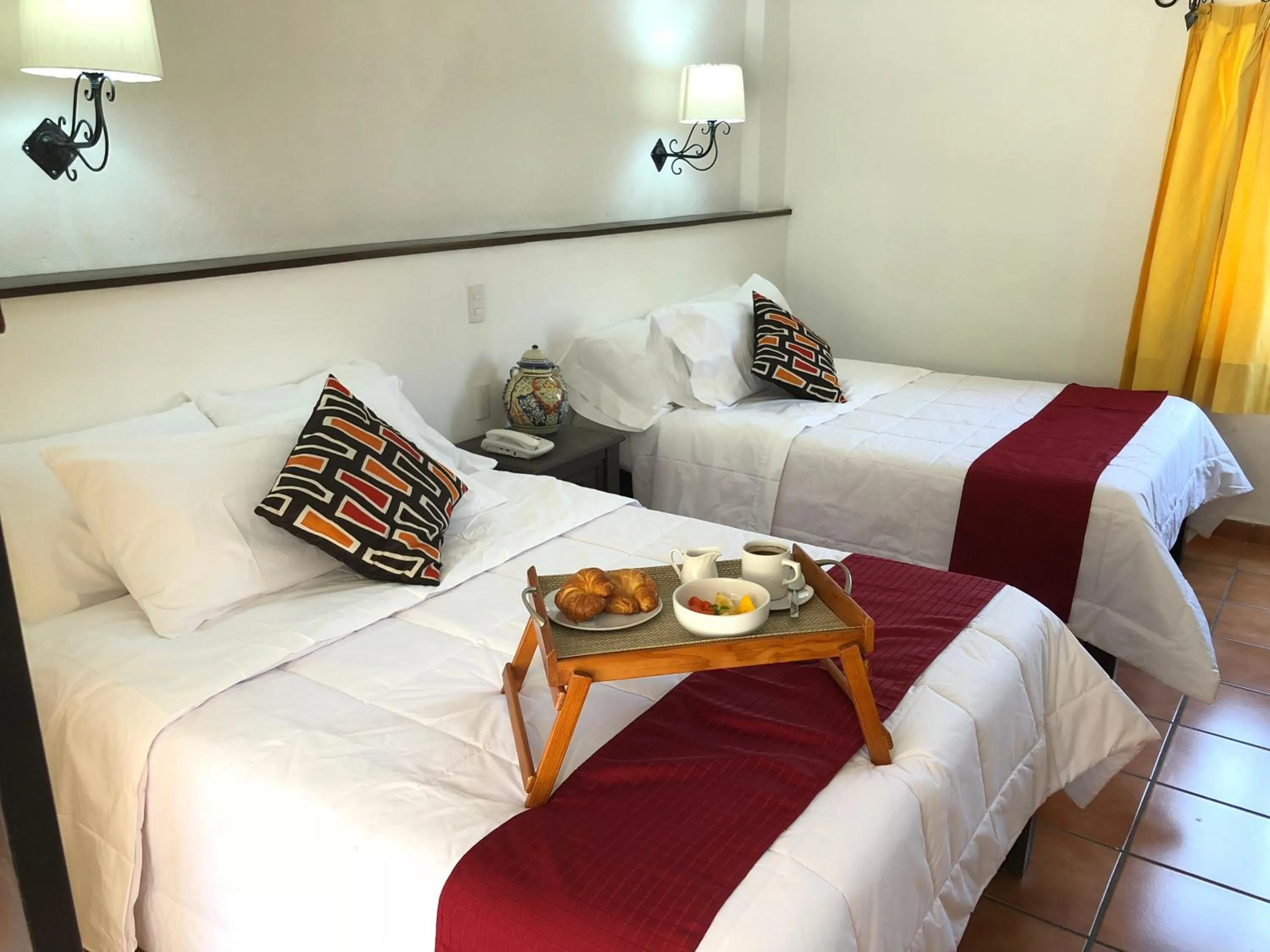 Bed in Hotel Antigua Posada