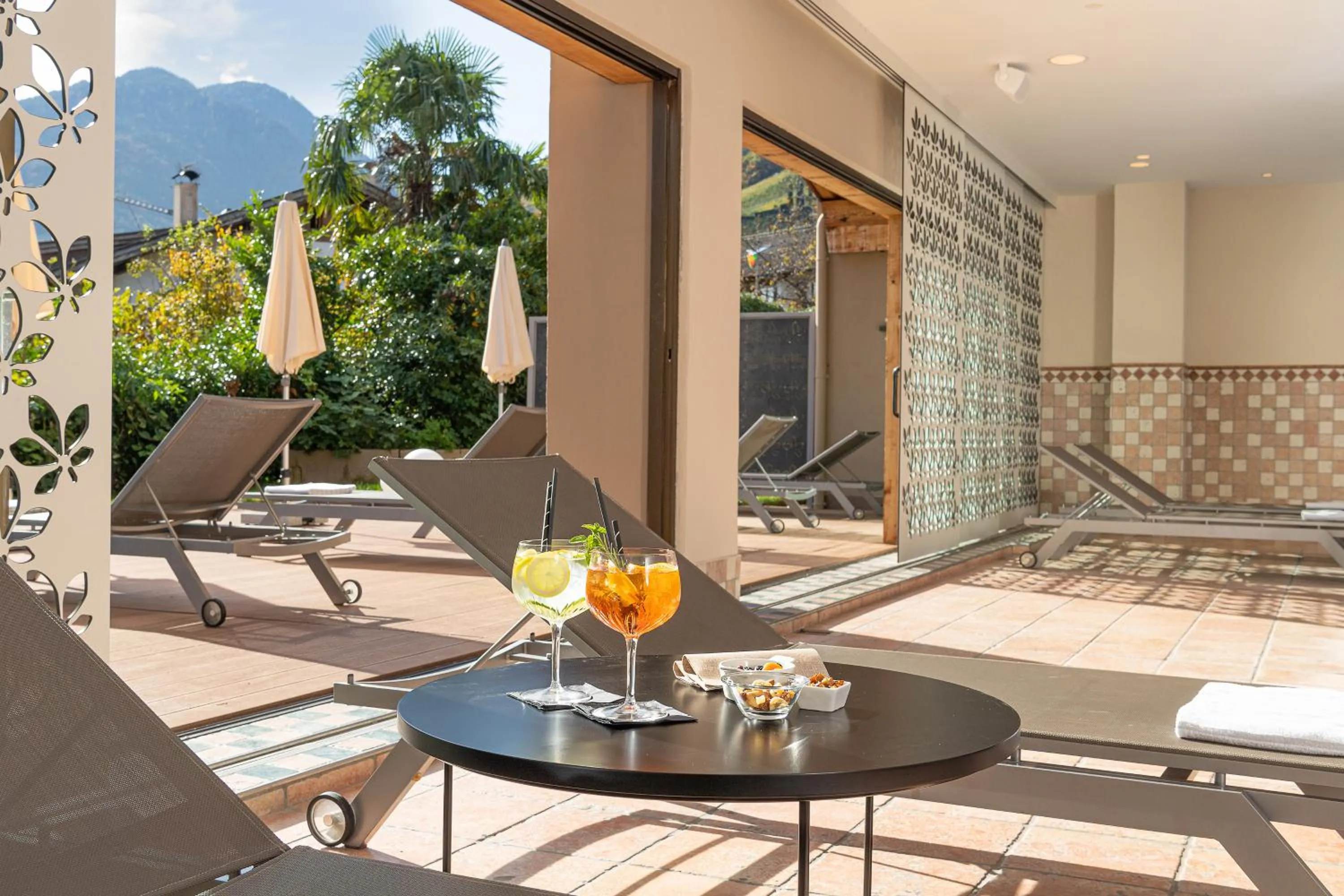 Swimming pool in MONDI Hotel Tscherms