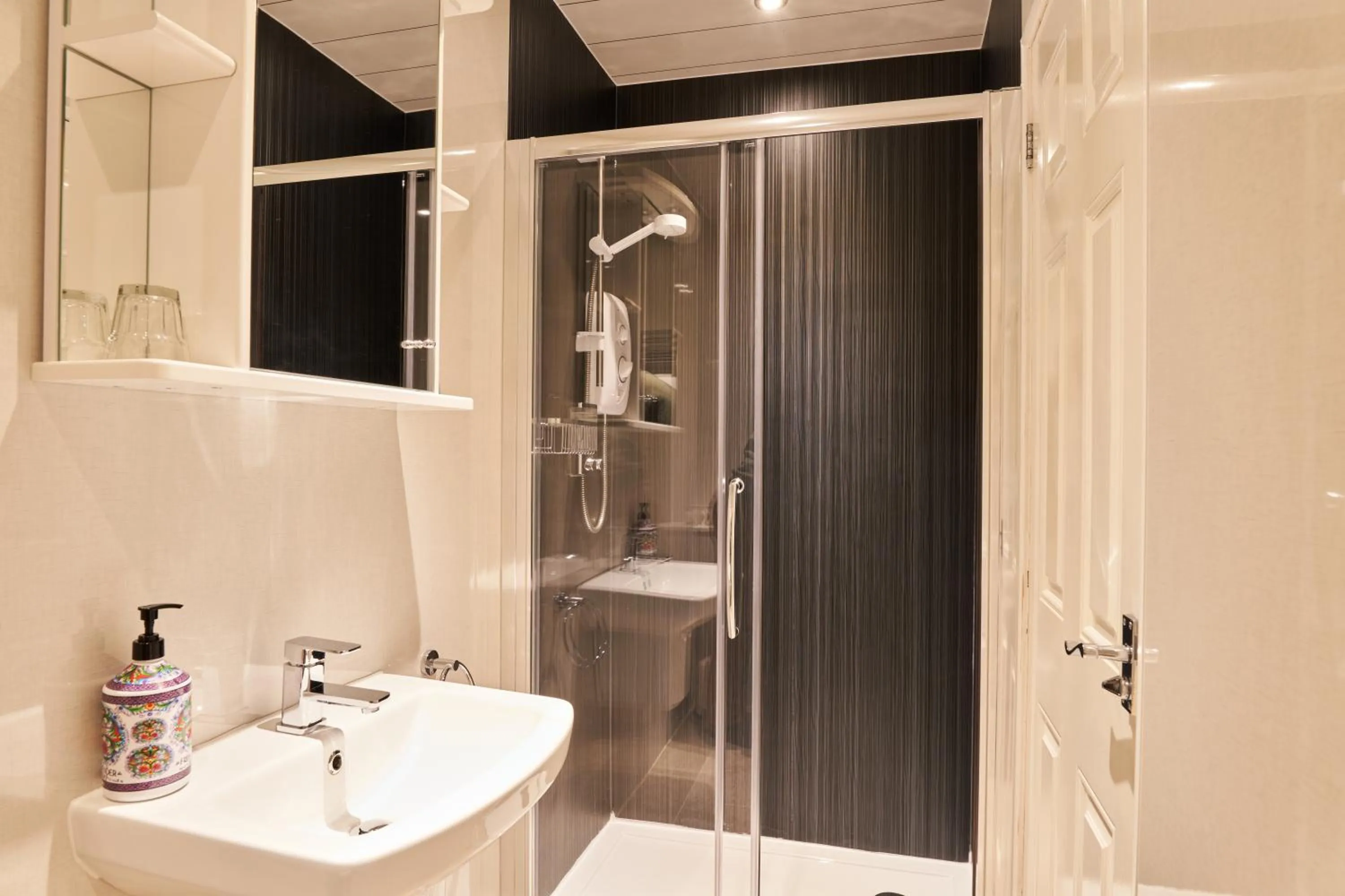 Shower in Quilt and Croissants Guest House