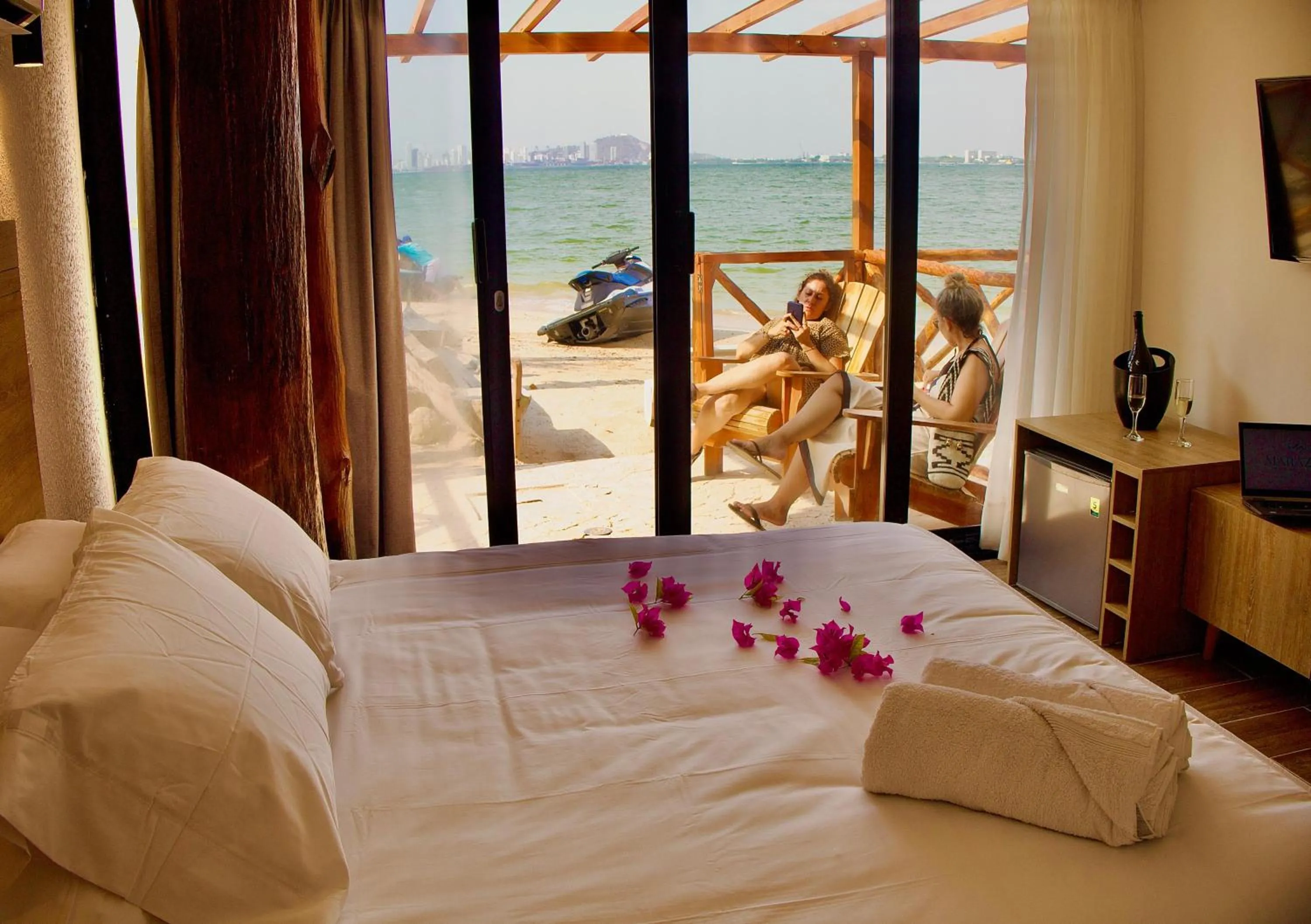 Bed in Marazao Beach Hotel & Spa