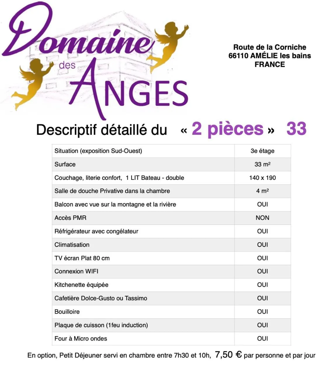 Text overlay in Domaine des Anges
