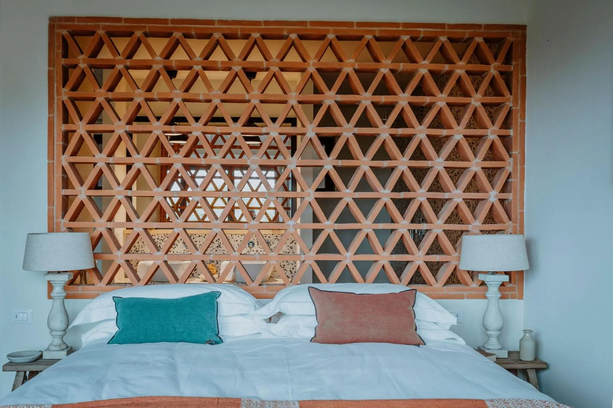 Bed in Borgo 69 Villas & Suites